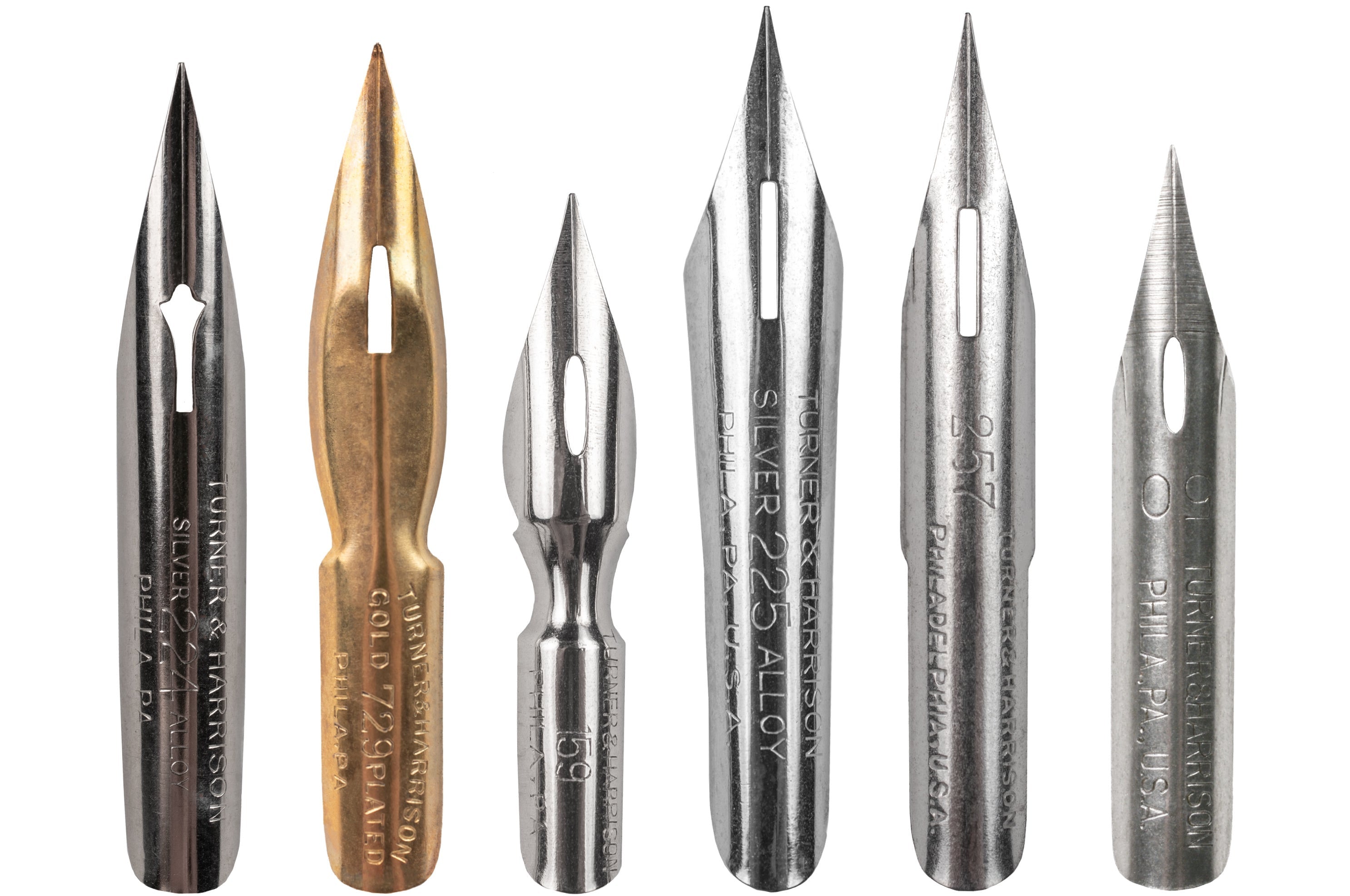 Turner & Harrison Vintage Writing Nibs, Set of 6