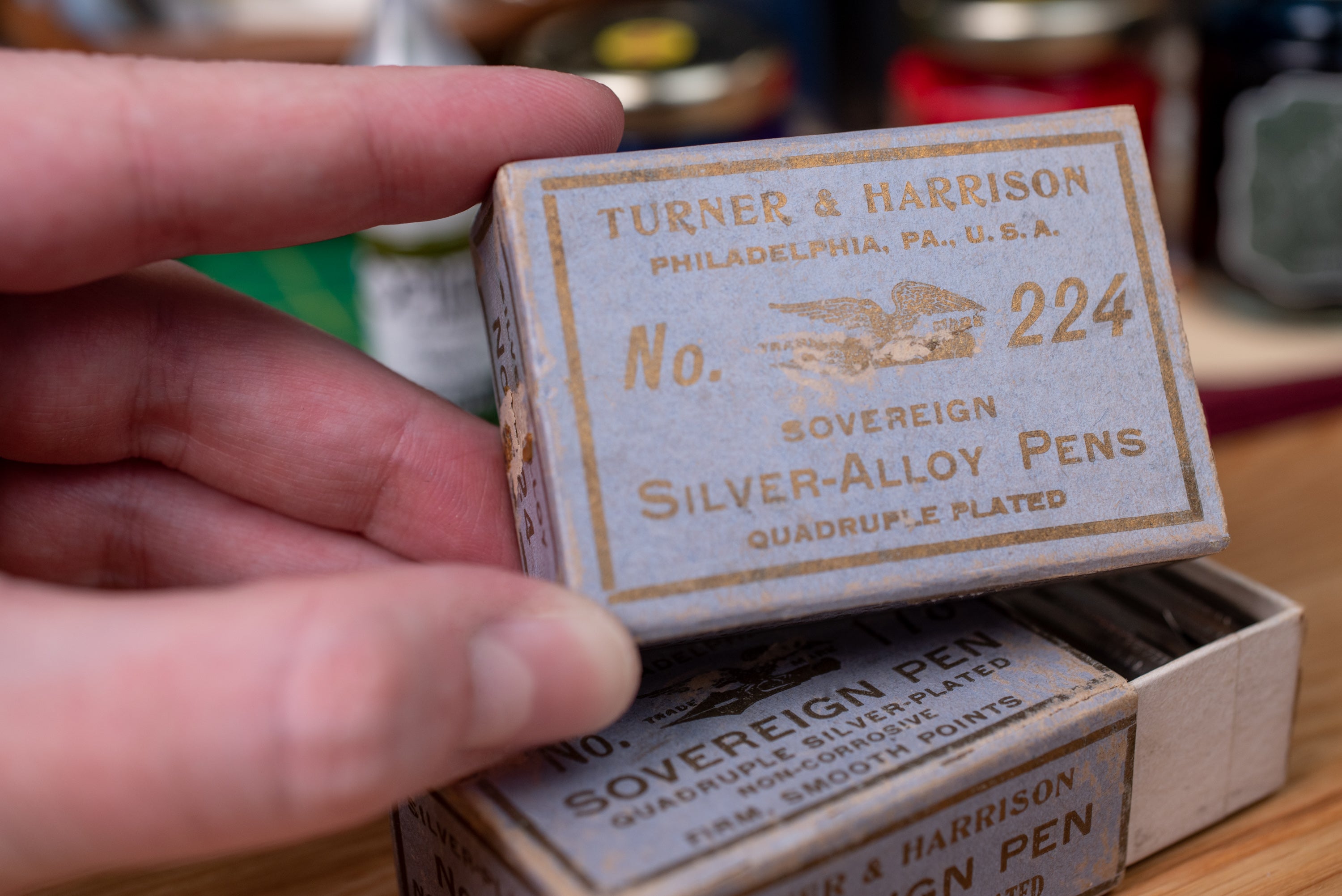 Turner & Harrison #224 Silver-Plated Bank Pen (Vintage)