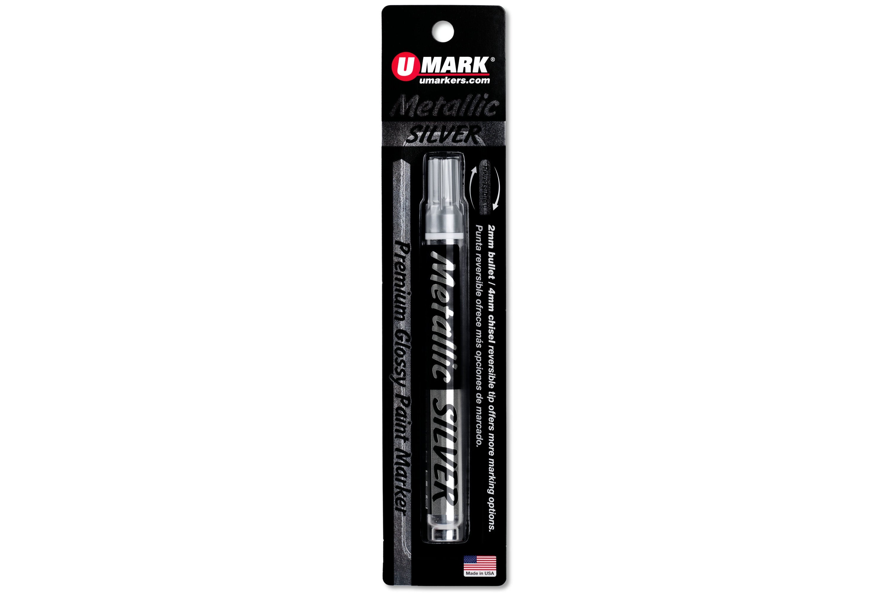 U-Mark Premium Paint Marker, Metallic Silver