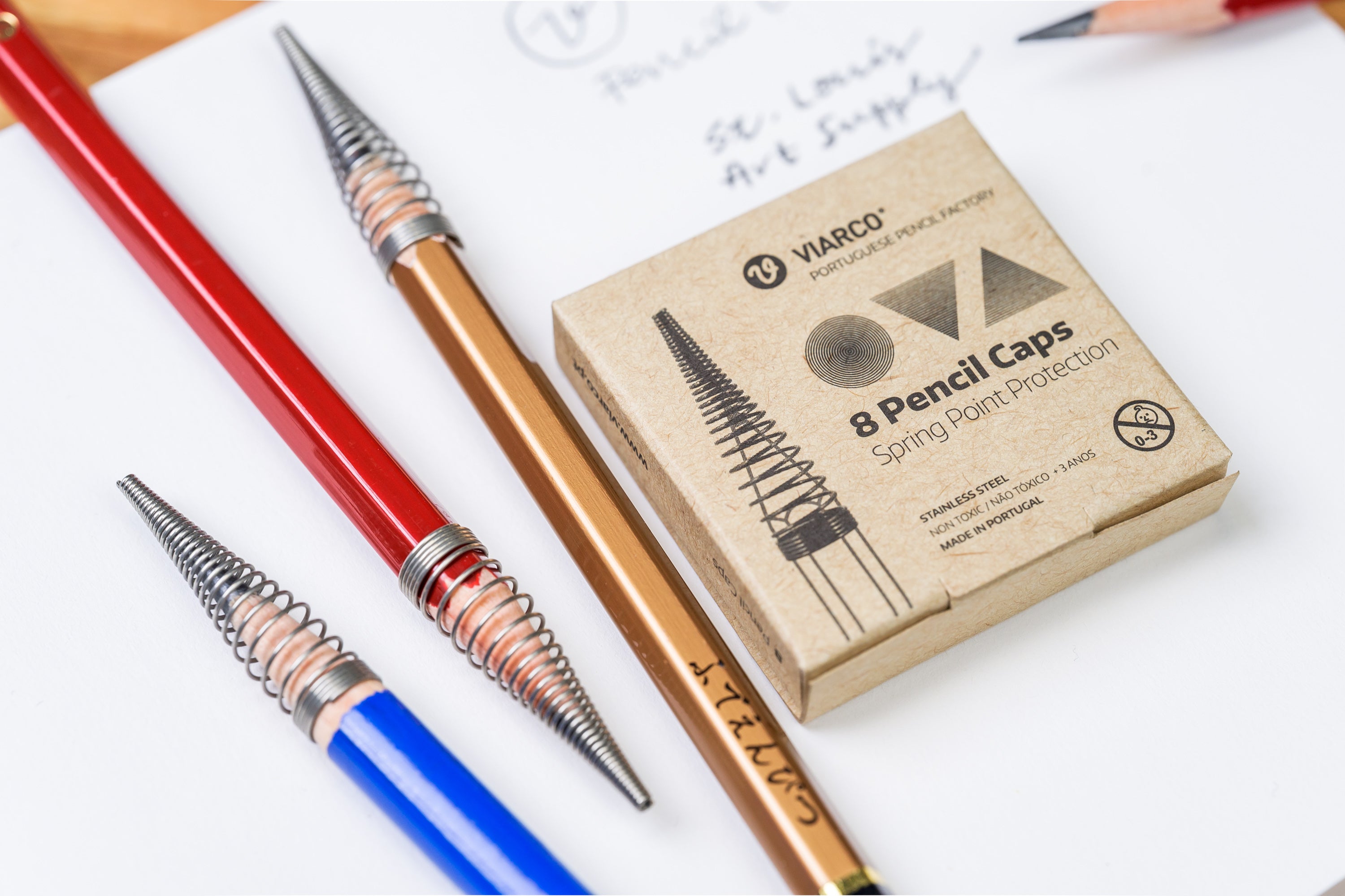 Spring Point Pencil Caps, Set of 8