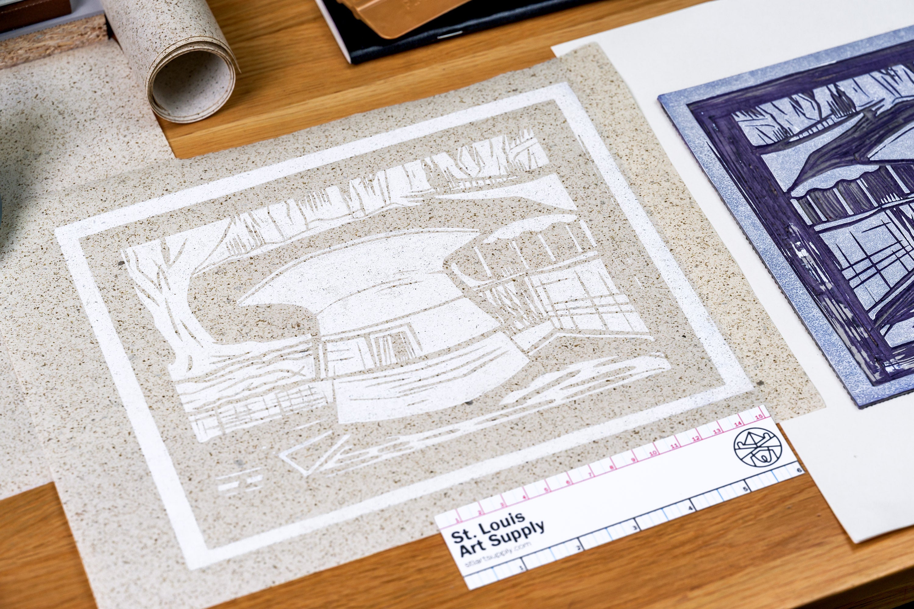 Tea Leaf Washi Paper, 5 Large Sheets