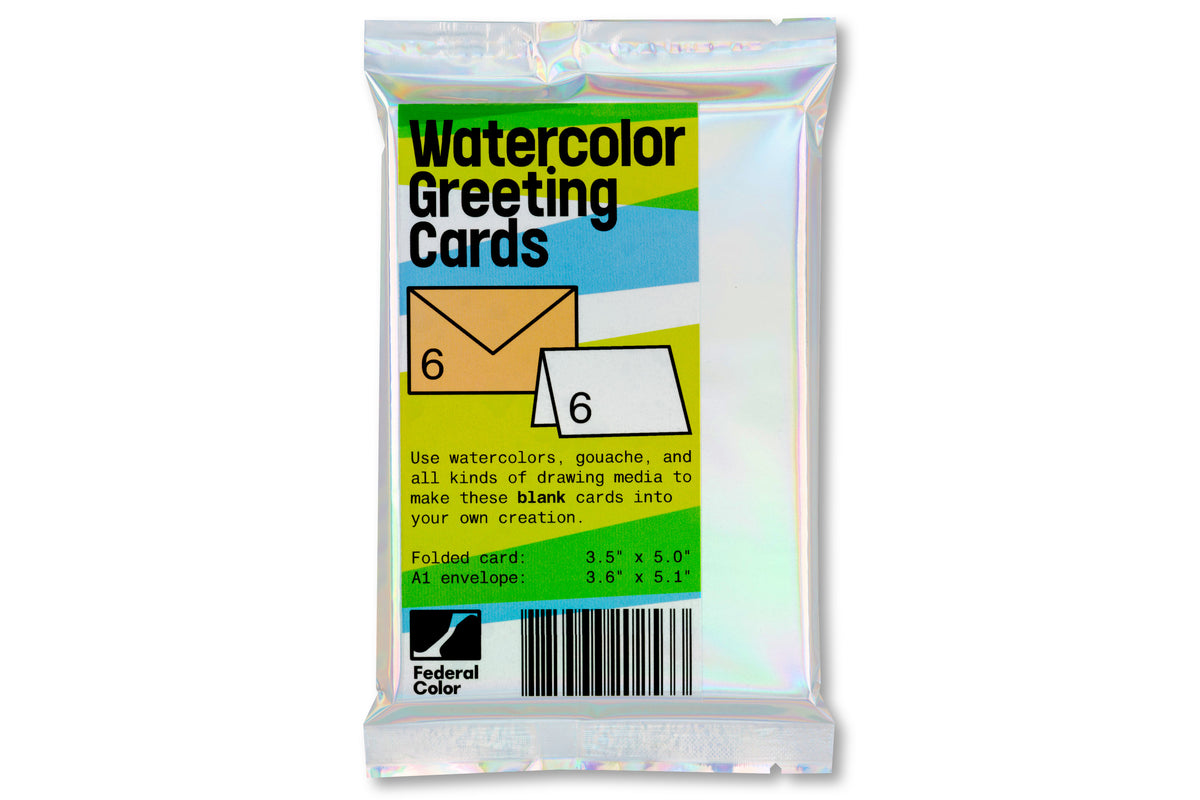 Watercolor Greeting Cards (6 Cards + 6 Envelopes)