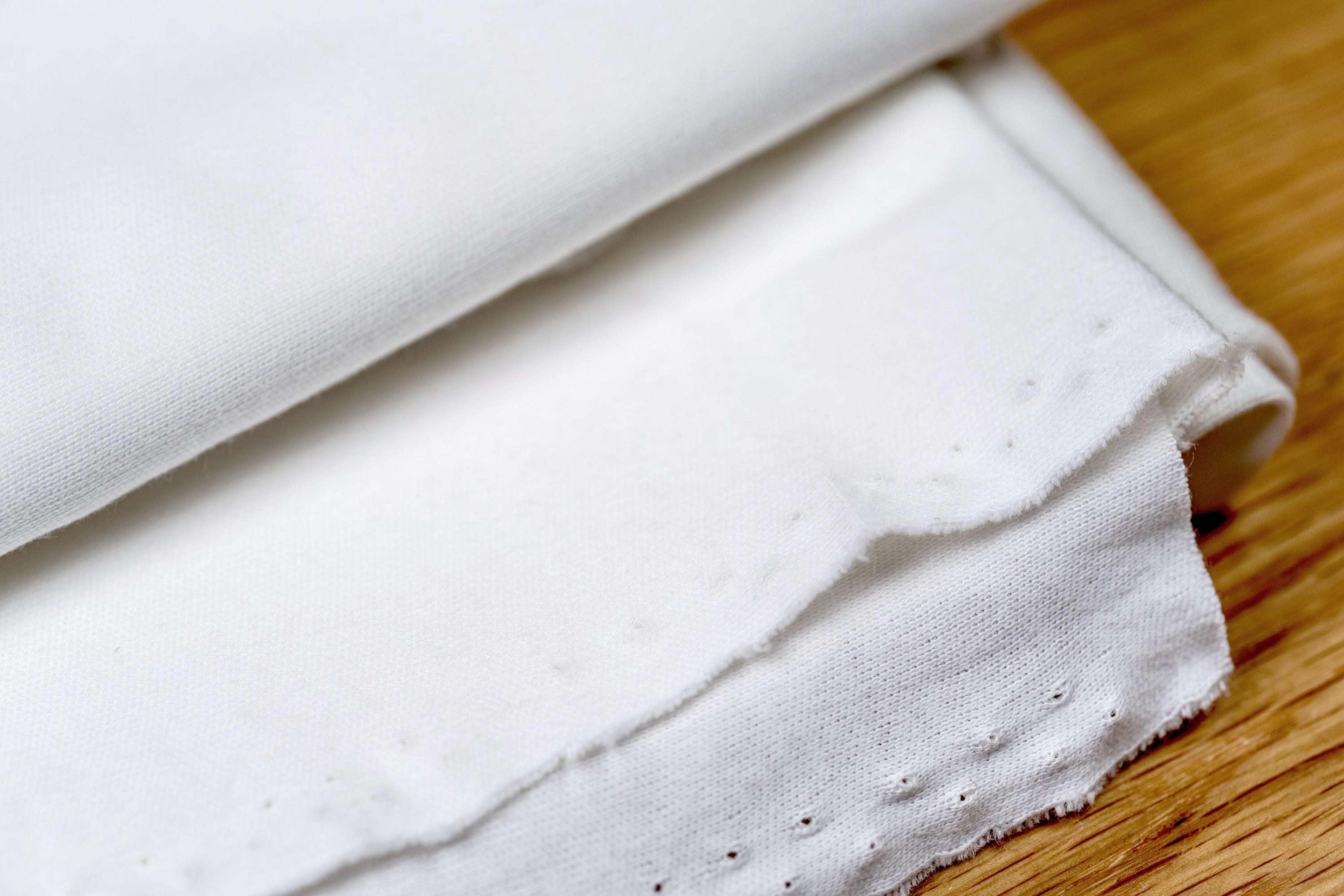 100% Organic Cotton Interlock Knit, White