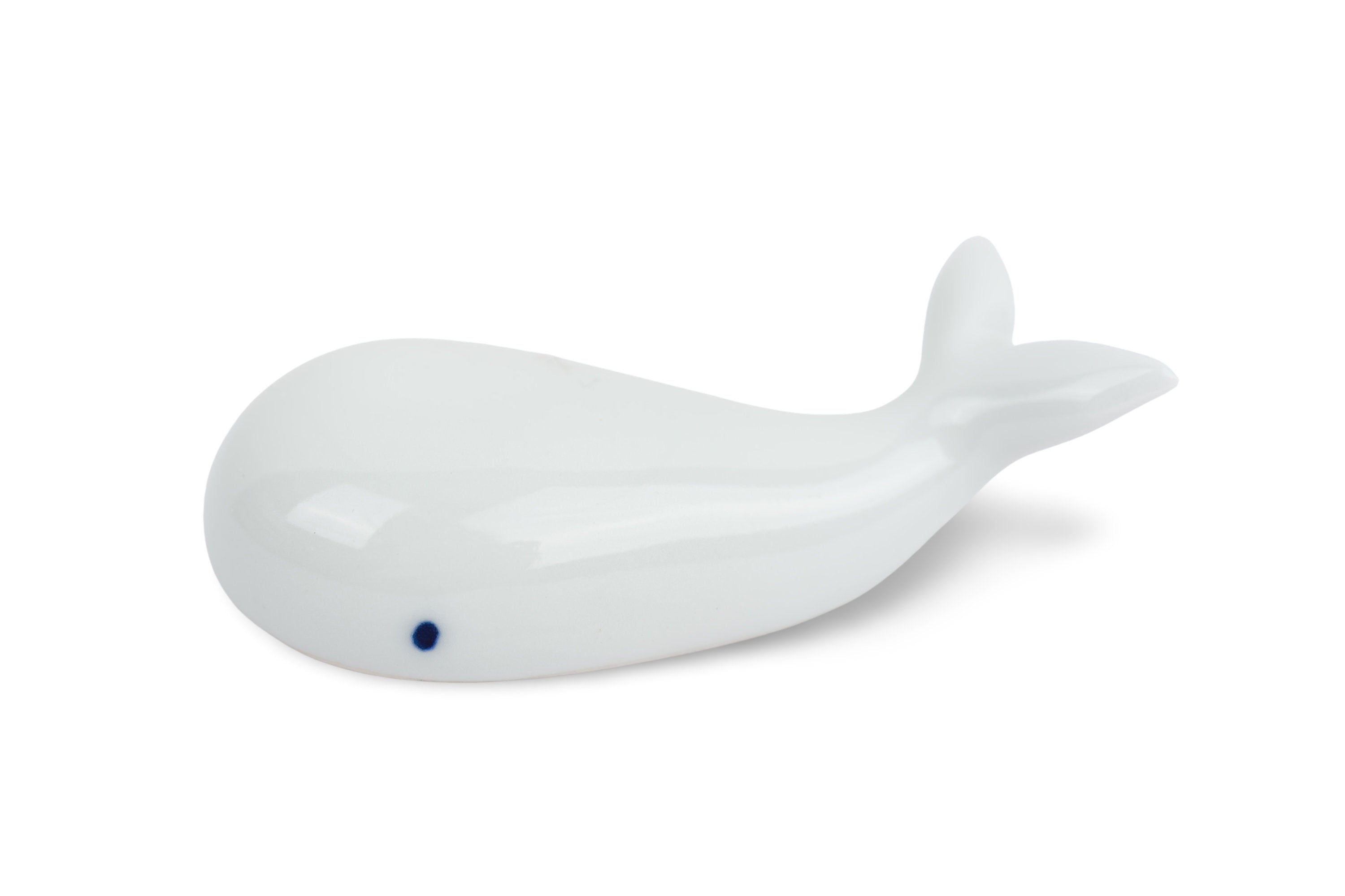 Porcelain Whale Brush Rest, White