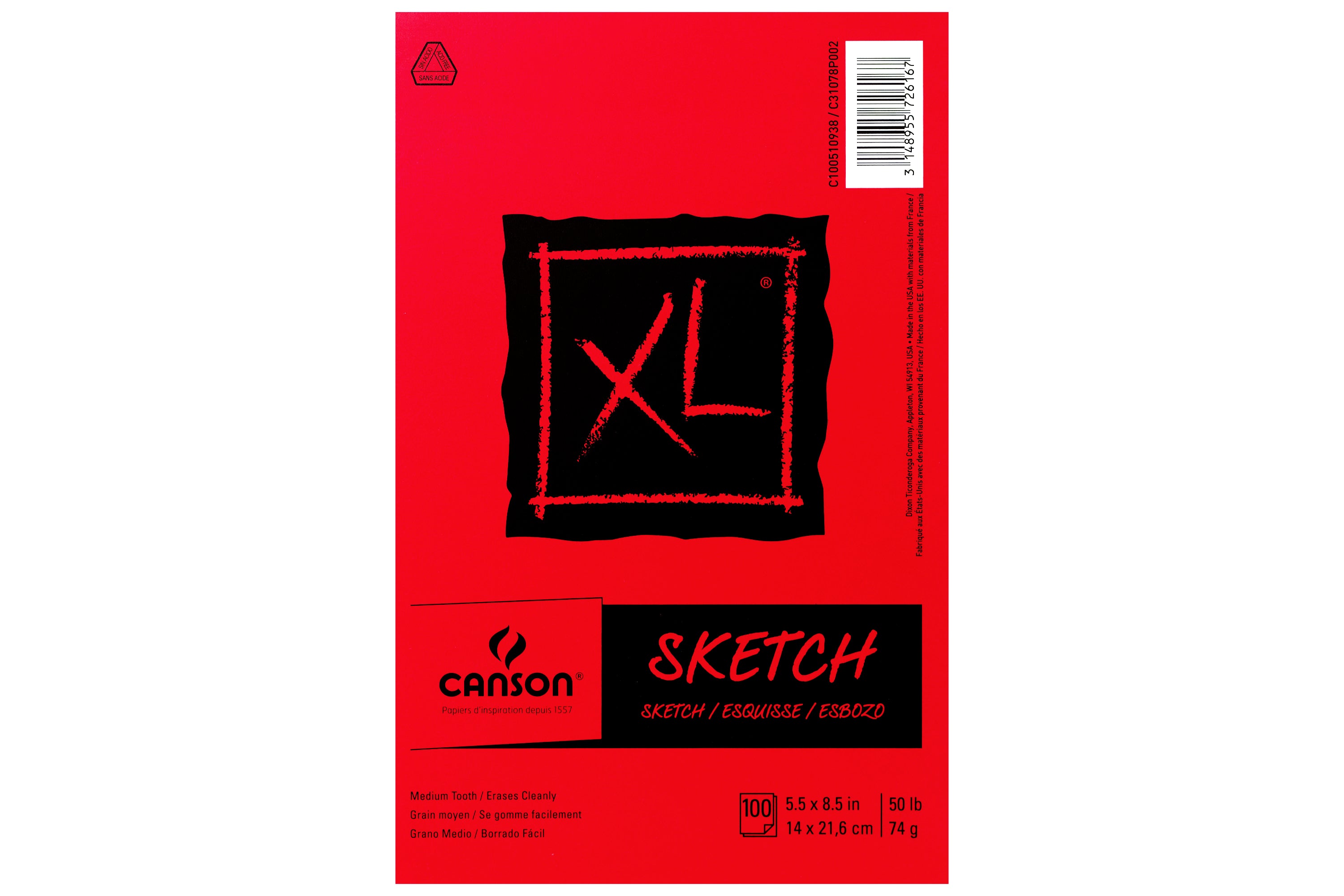Canson XL Sketch Pad, 5.5" x 8.5"