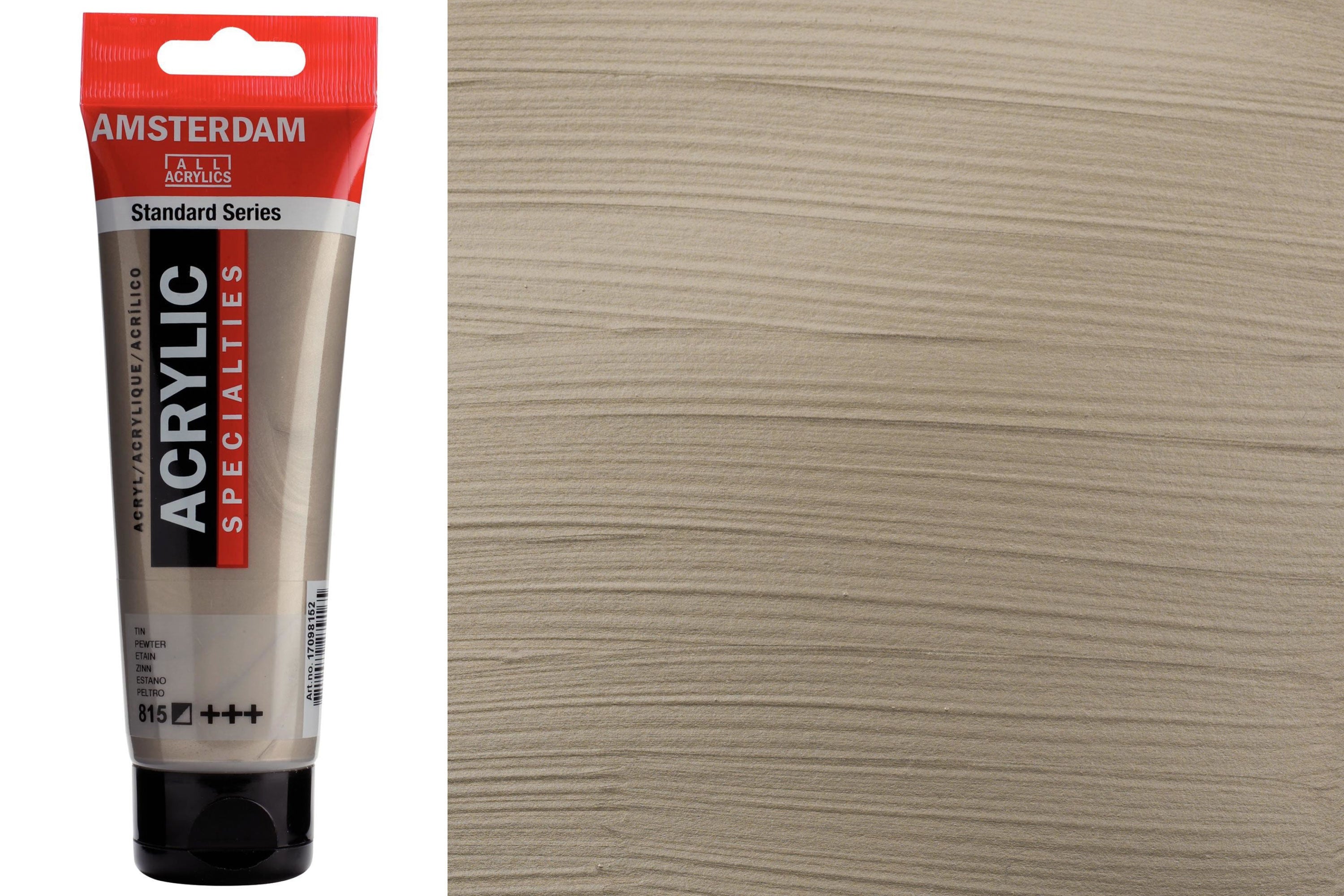 Amsterdam Standard Acrylic Colors, 120 mL, Metallic Pewter