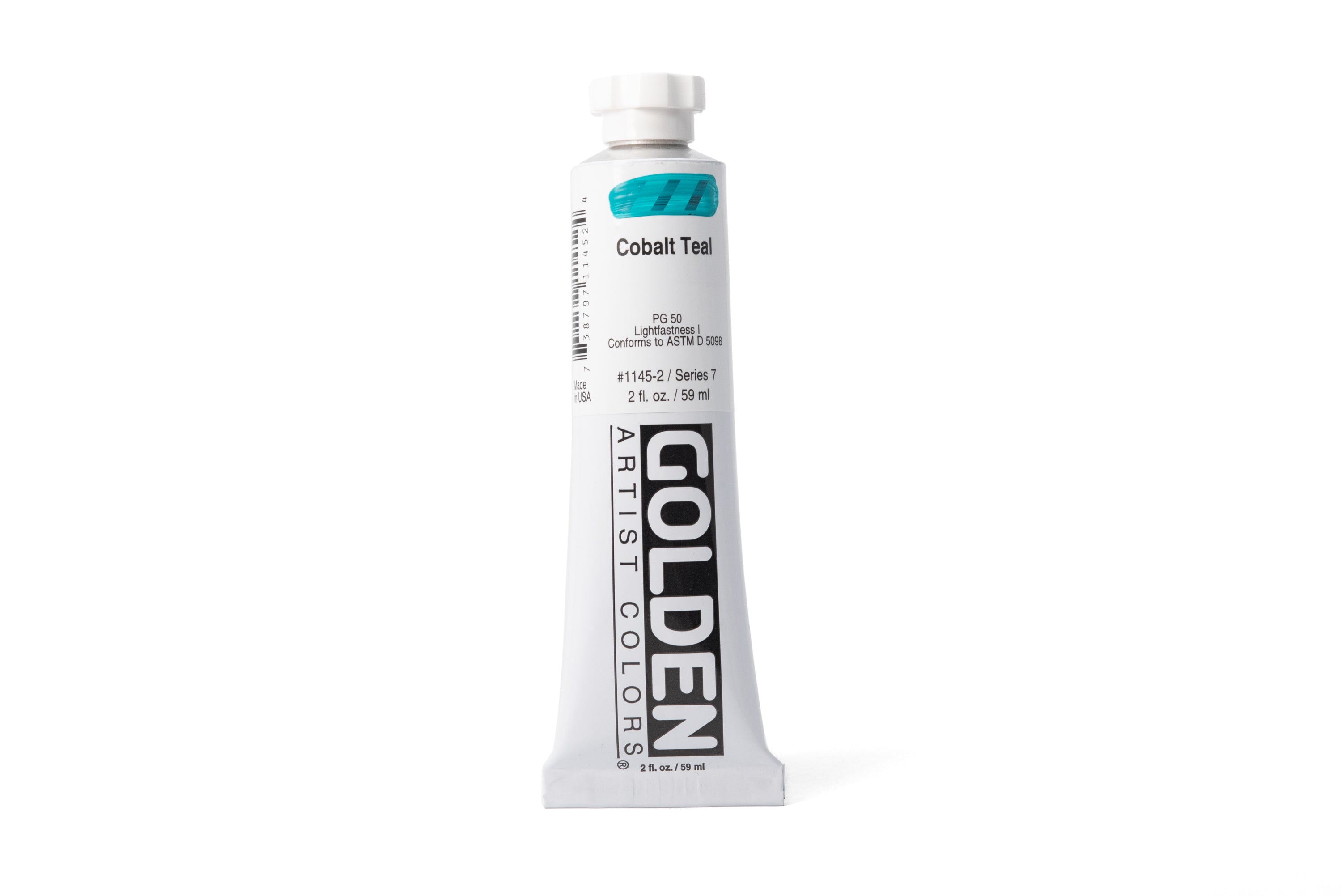 Golden Heavy Body Acrylics, Cobalt Teal, 2 oz. Tube