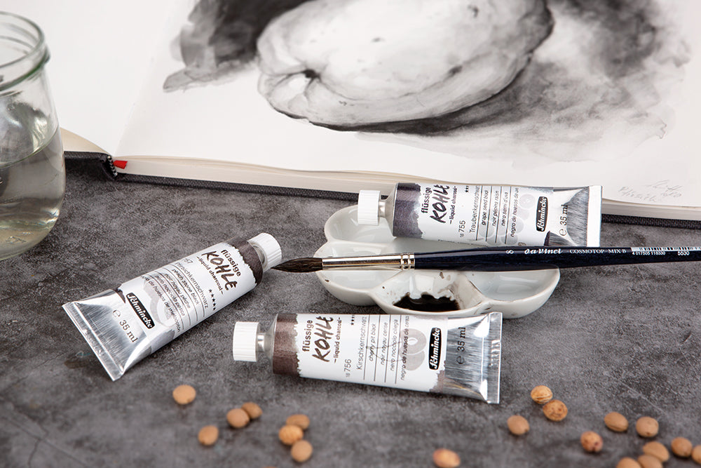 Schmincke - Liquid Charcoal, Mini Set of 3 - St. Louis Art Supply