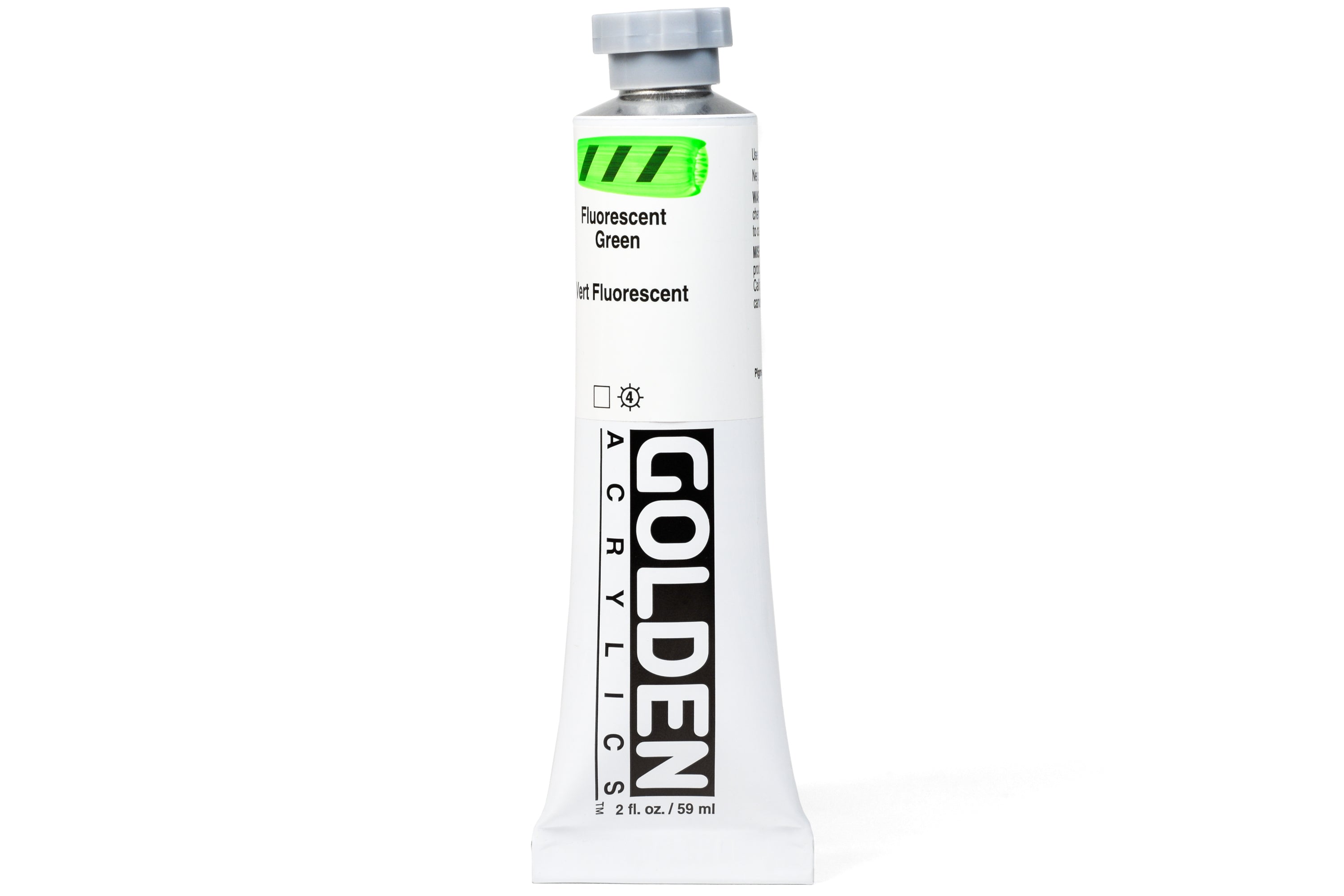 Golden Heavy Body Acrylics, Fluorescent Green, 2 oz. Tube