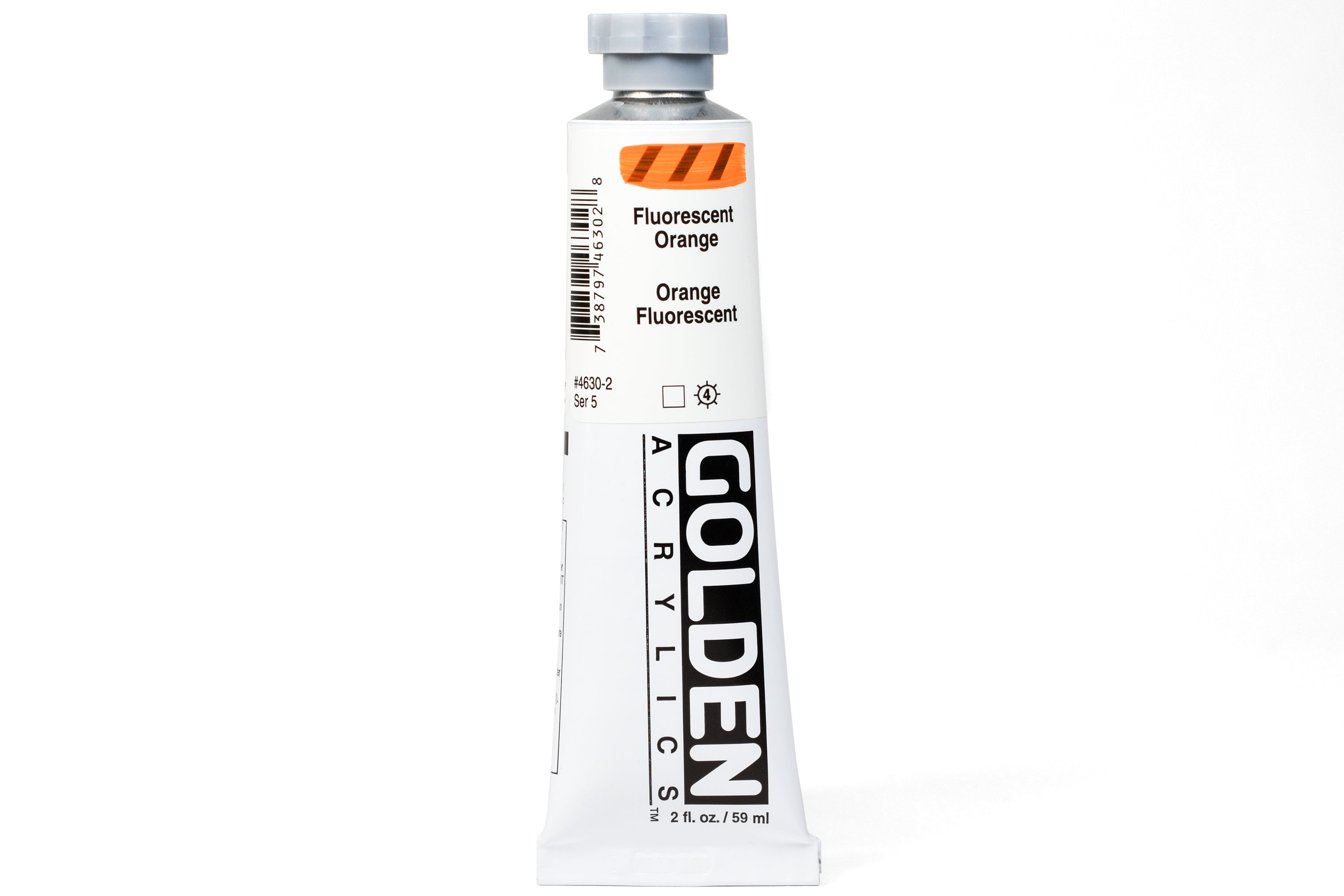 Golden Heavy Body Acrylics, Fluorescent Orange, 2 oz. Tube