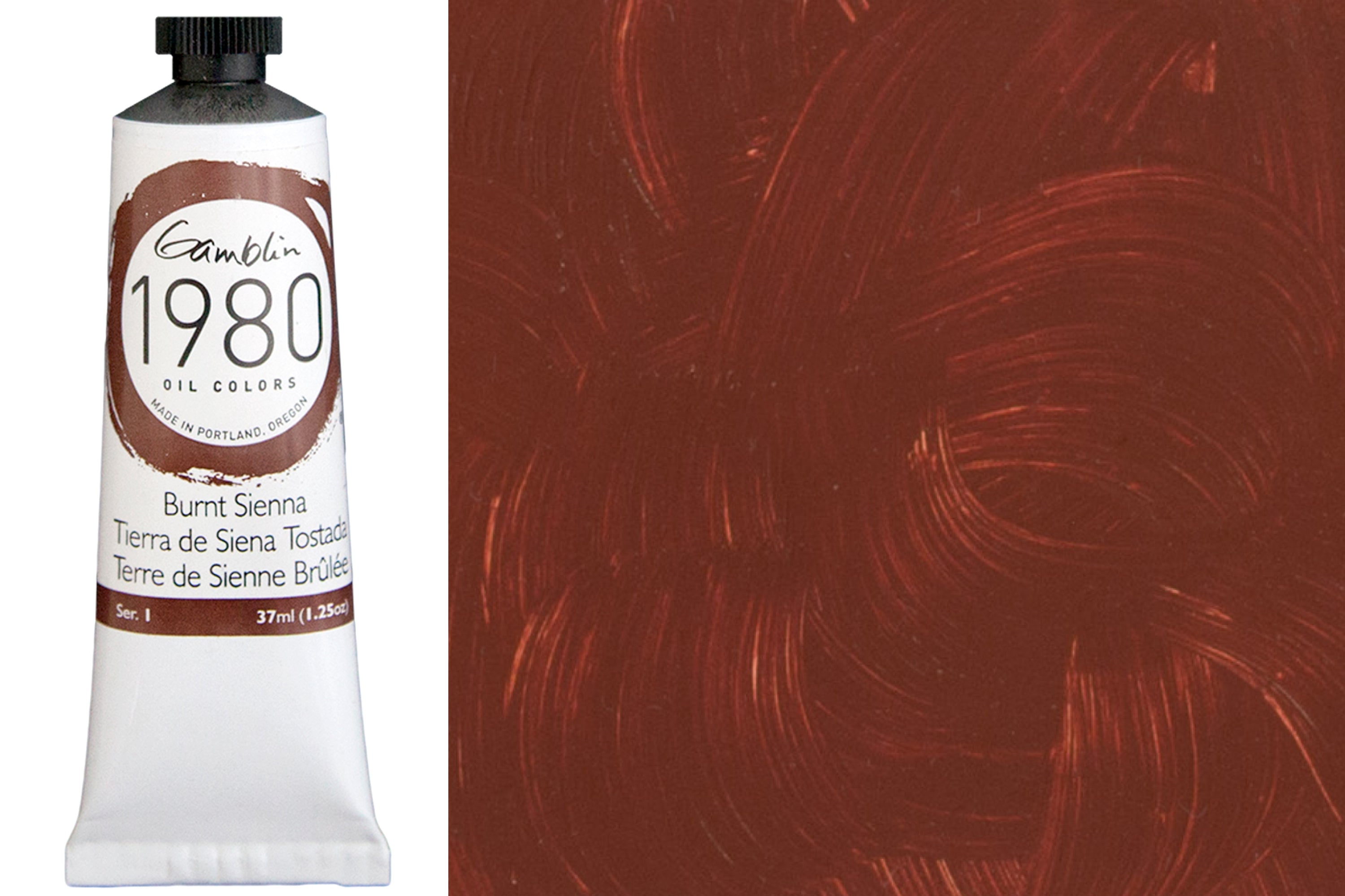 Gamblin 1980 Oil Colors, Burnt Sienna