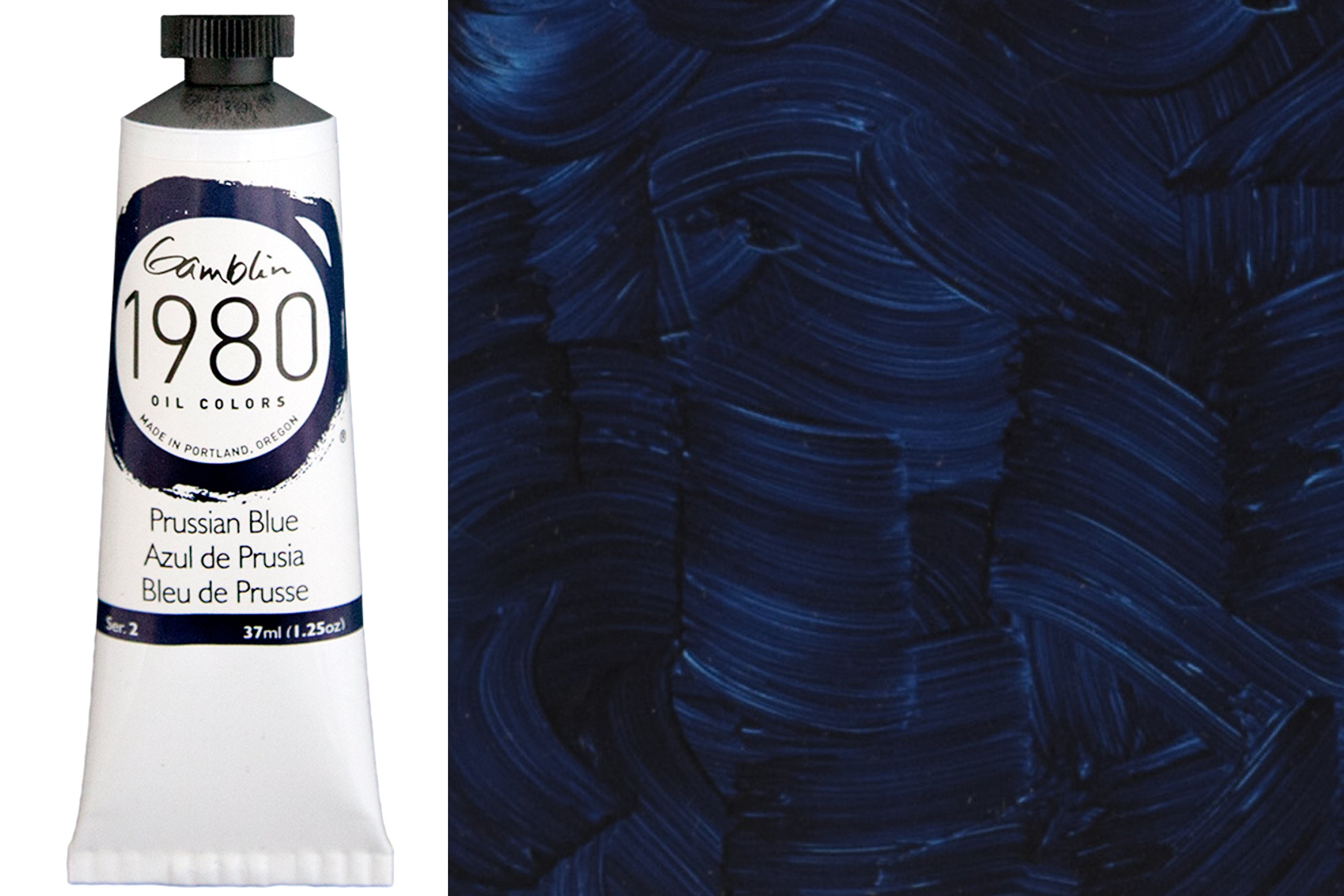 Gamblin 1980 Oil Colors, 37 mL, Prussian Blue