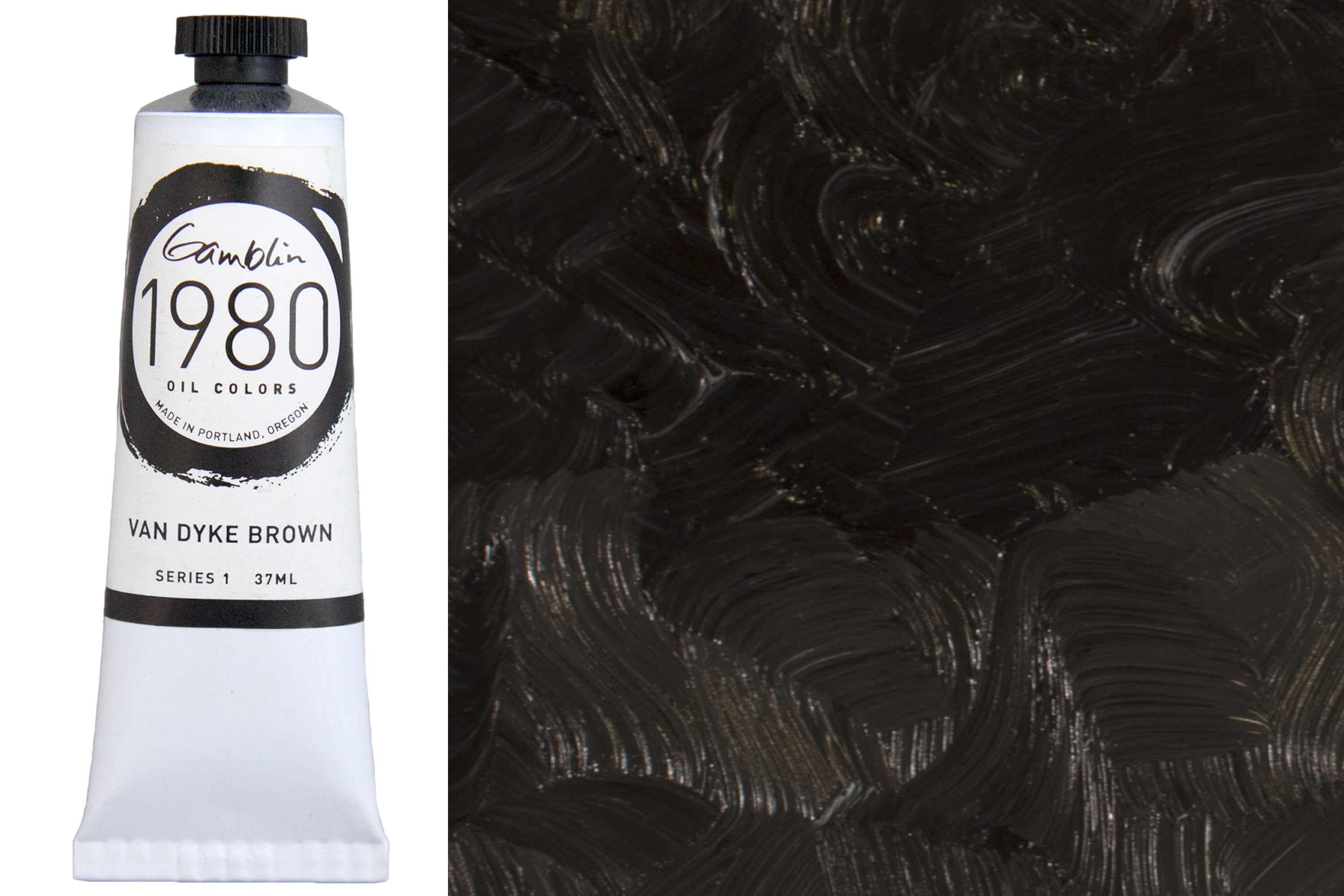 Gamblin 1980 Oil Colors, 37 mL, Van Dyke Brown