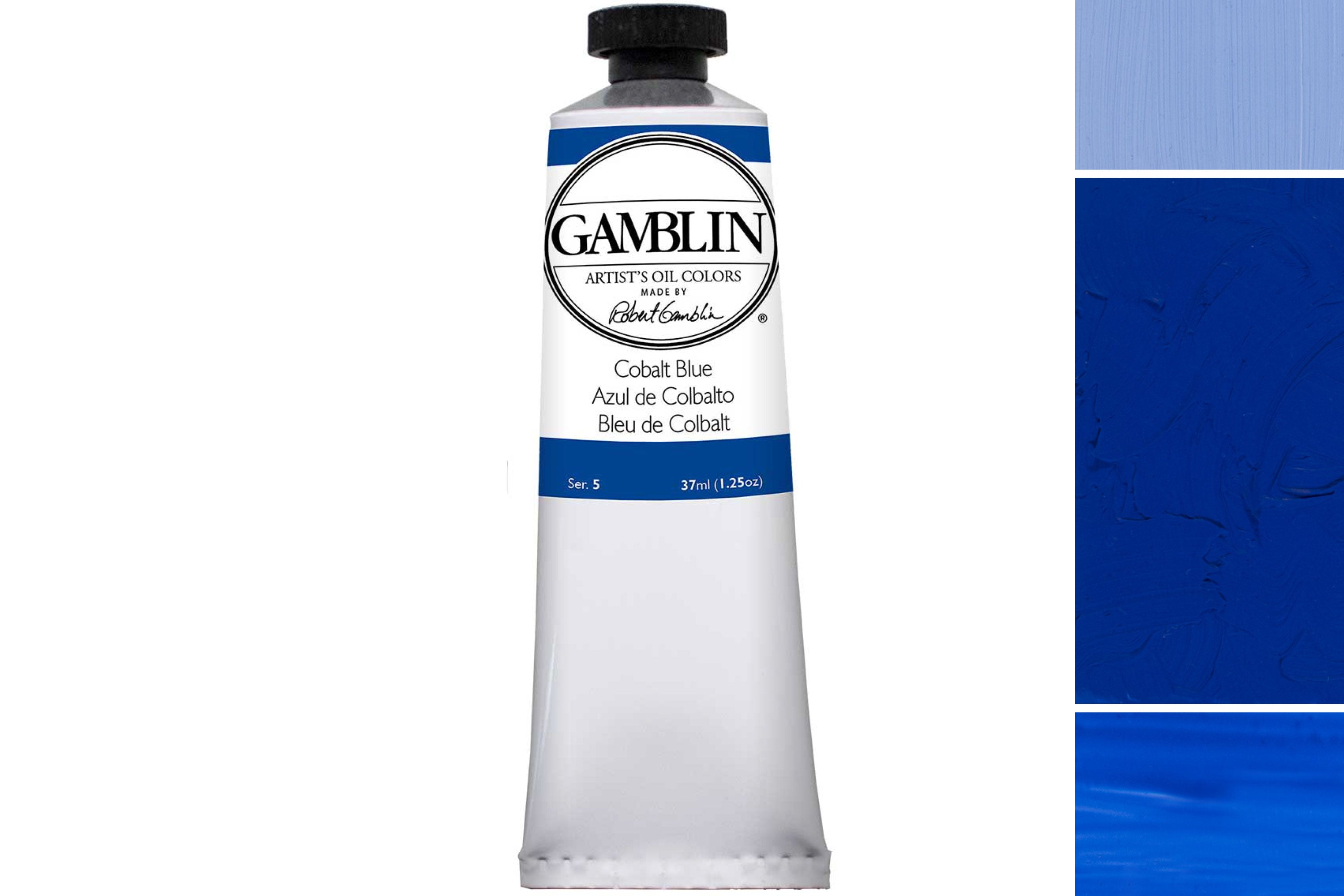 Gamblin Artist Oil Paint – Cobalt Blue 37ml Tube, Rich Pigment & Finest Linseed Oil