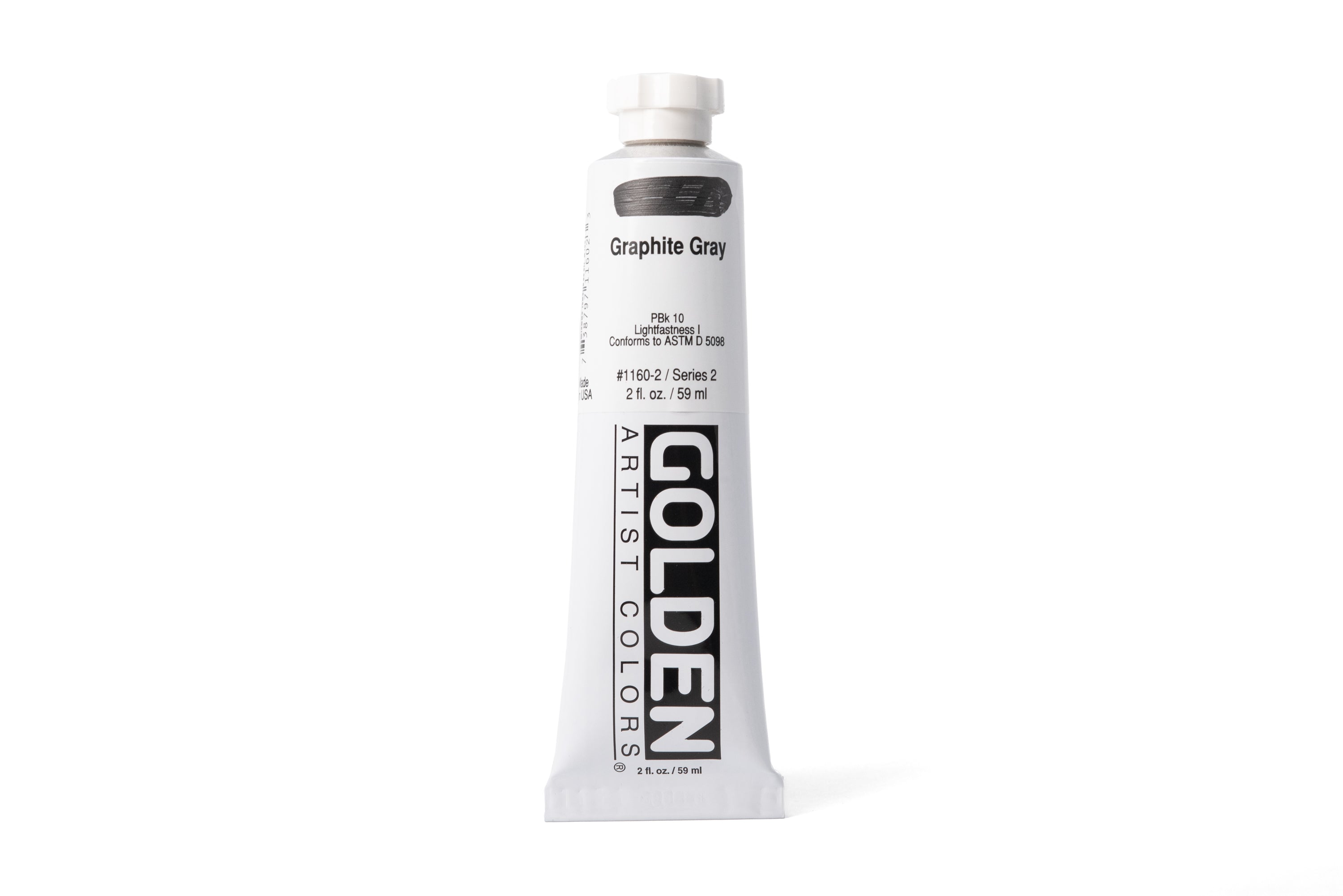 Golden Heavy Body Acrylics, Graphite Gray, 2 oz. Tube