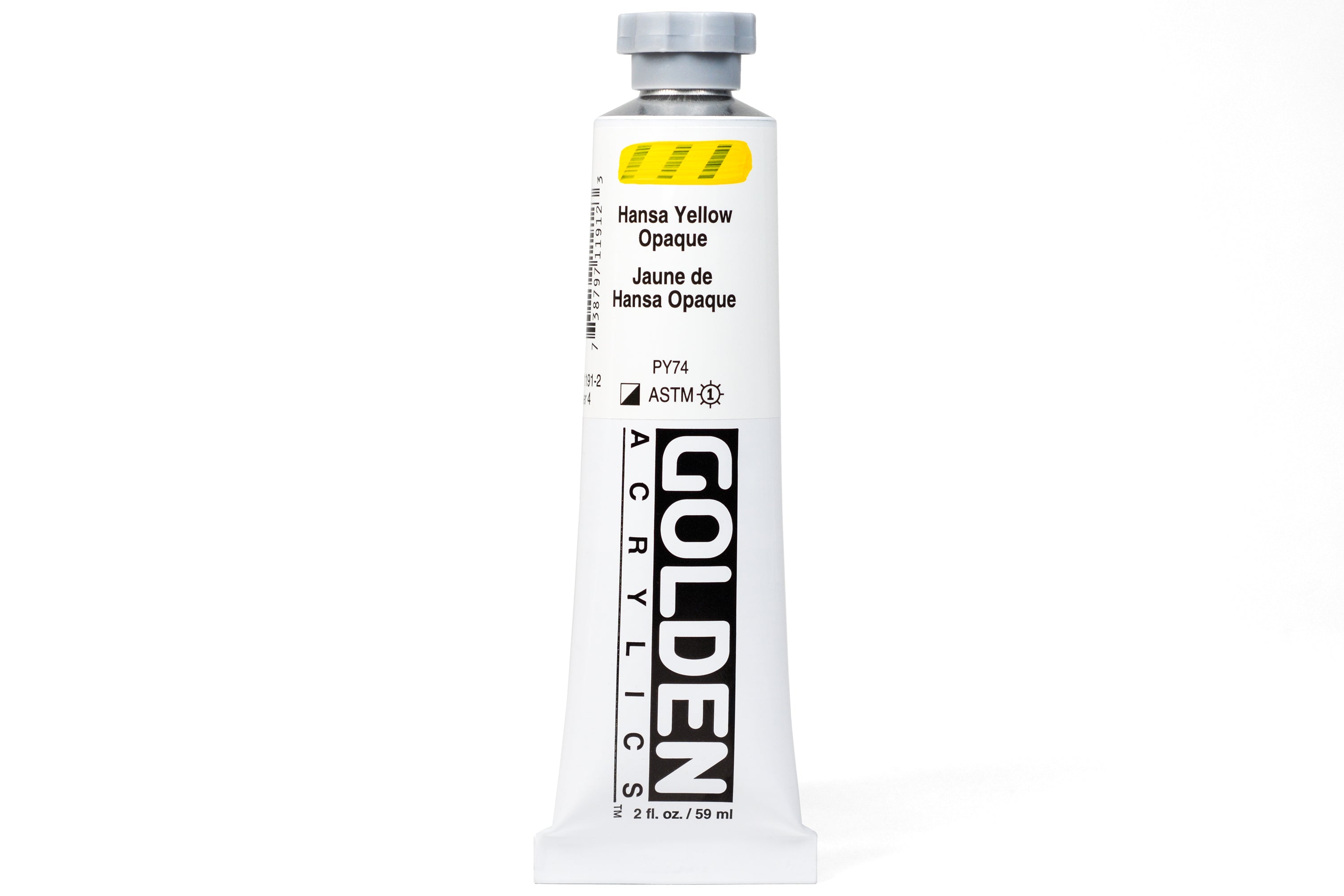 Golden Heavy Body Acrylics, Hansa Yellow Opaque, 2 oz. Tube