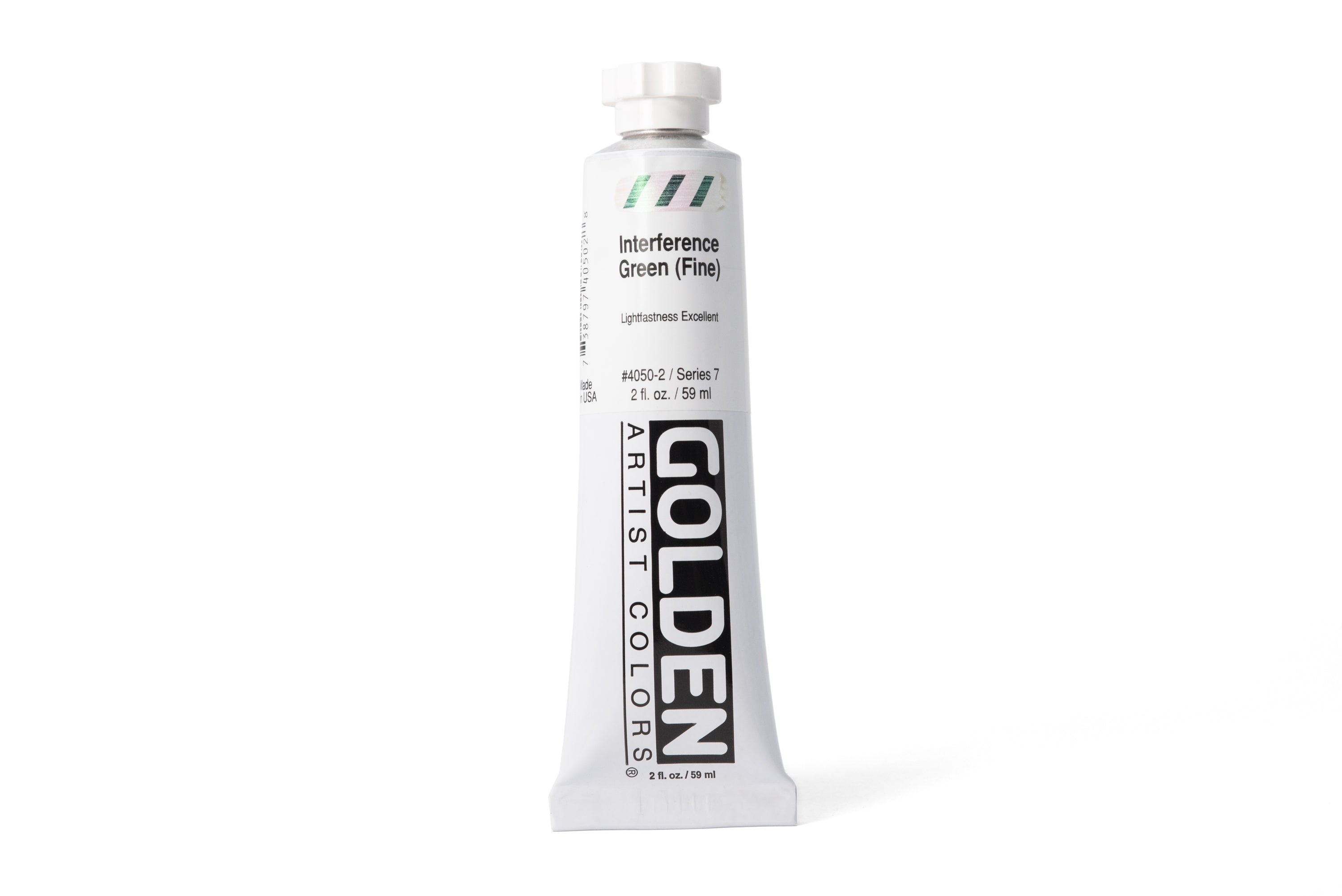 Golden Heavy Body Acrylics, Interference Green (Fine), 2 oz. Tube