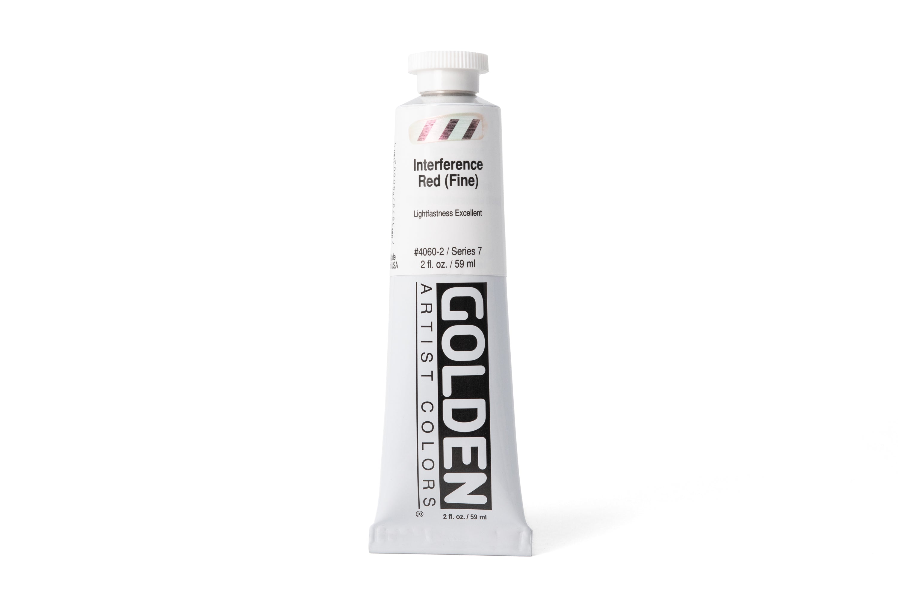 Golden Heavy Body Acrylics, Interference Red (Fine), 2 oz. Tube