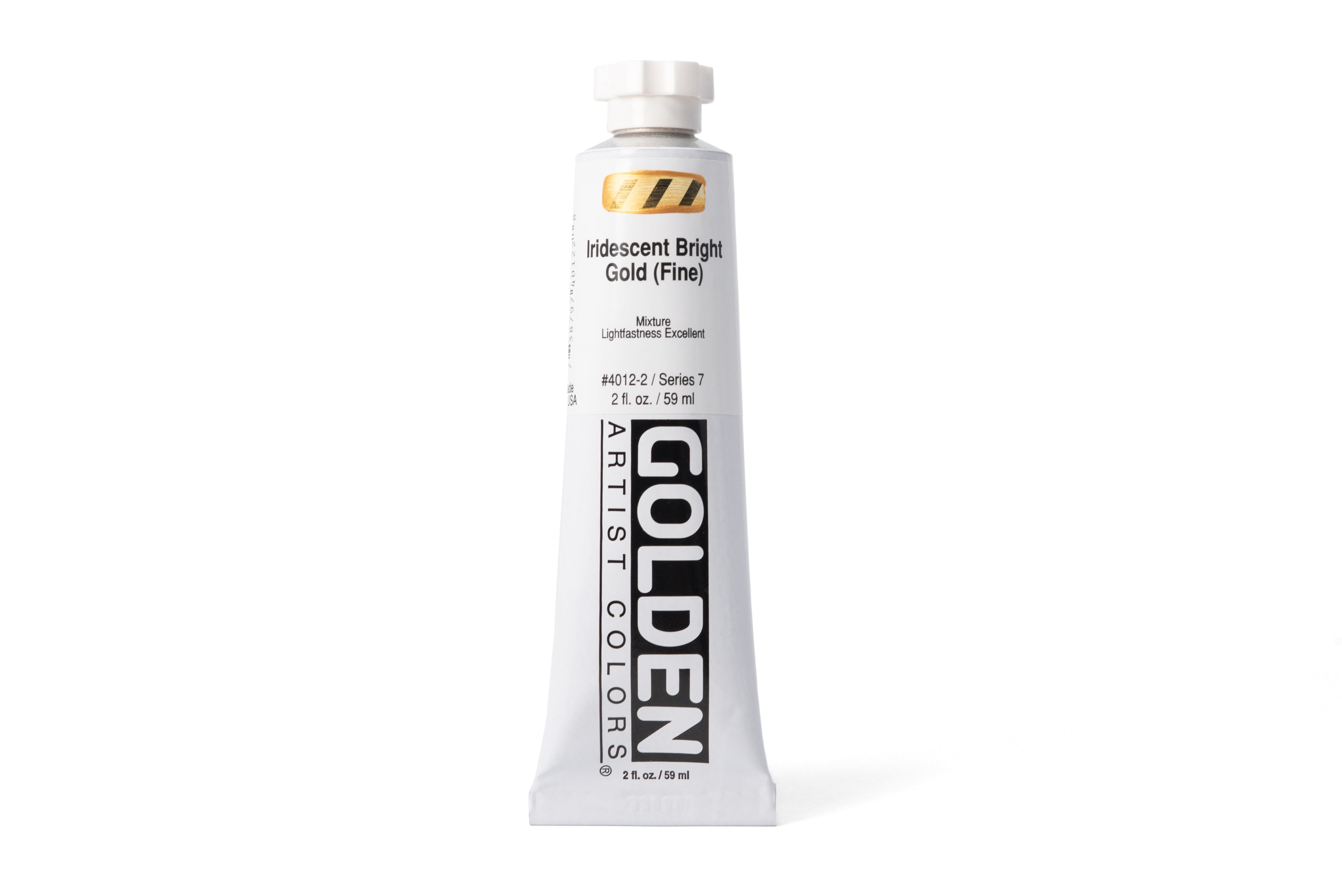 Golden Heavy Body Acrylics, Iridescent Bright Gold (Fine), 2 oz. Tube