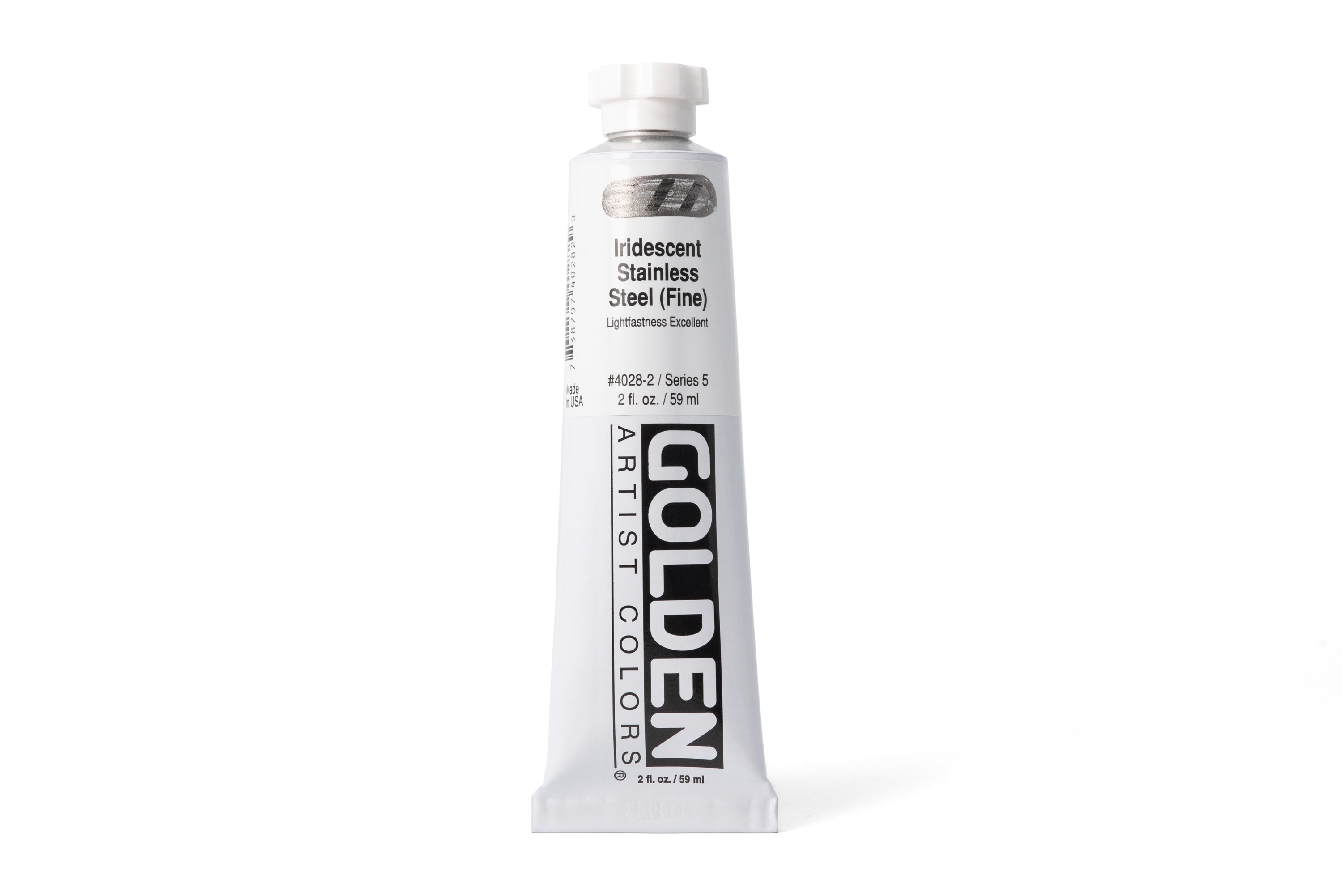 Golden Heavy Body Acrylics, Iridescent Stainless Steel (Fine), 2 oz. Tube