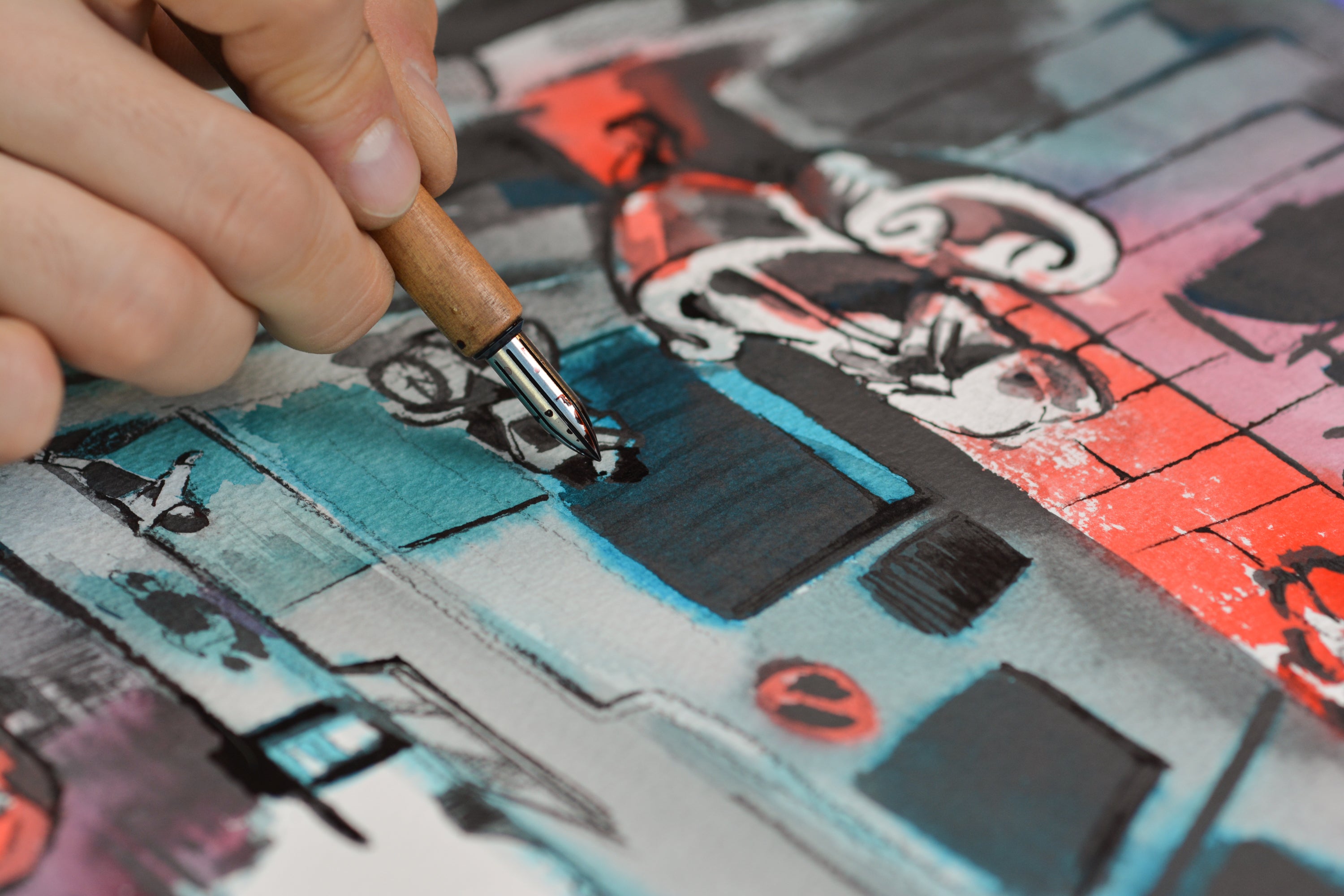 Kuretake - ink-café Meiji no Iro Fountain Pen Ink, #531 Ebicha - St. Louis Art Supply