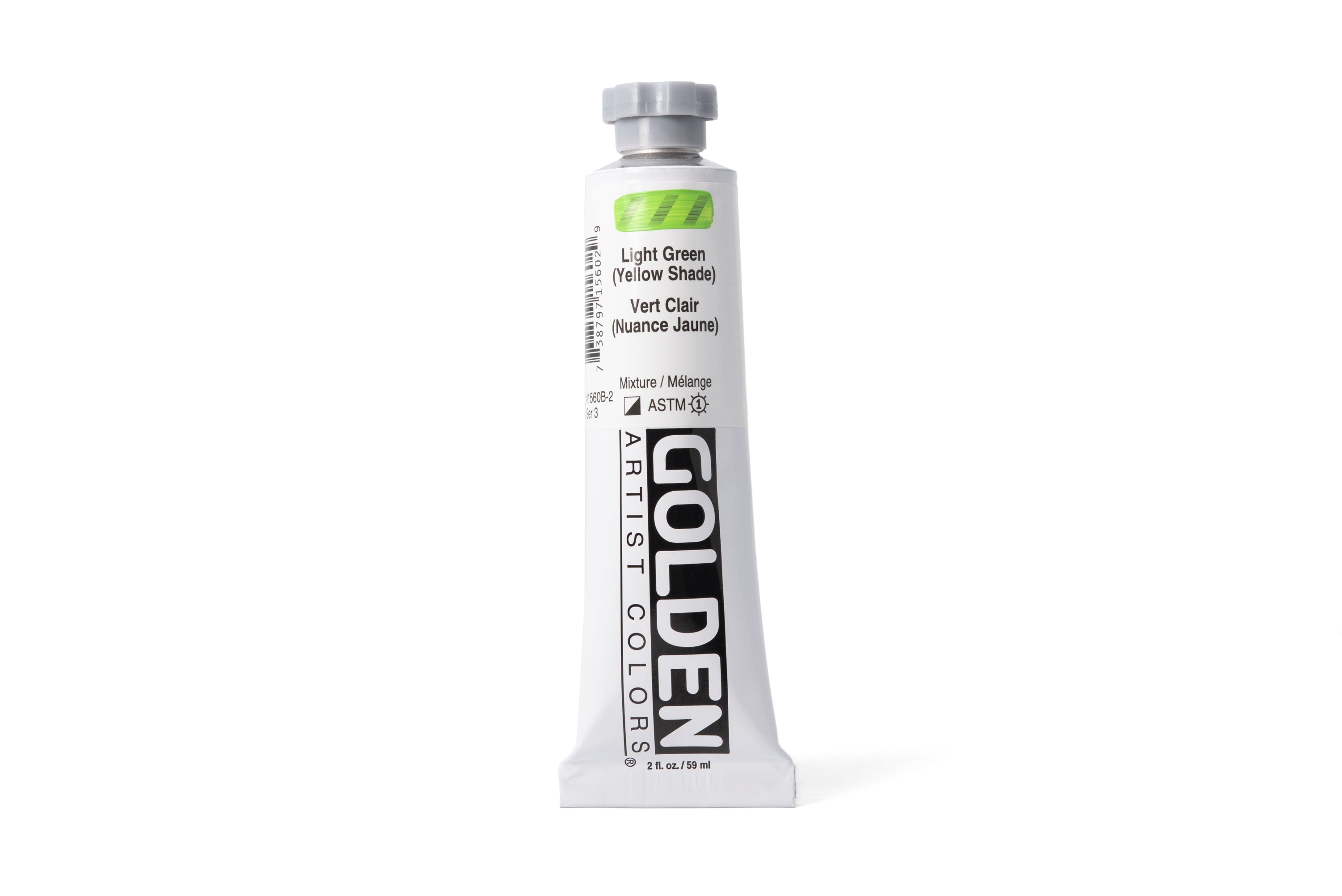 Golden Heavy Body Acrylics, Light Green Yellow Shade, 2 oz. Tube