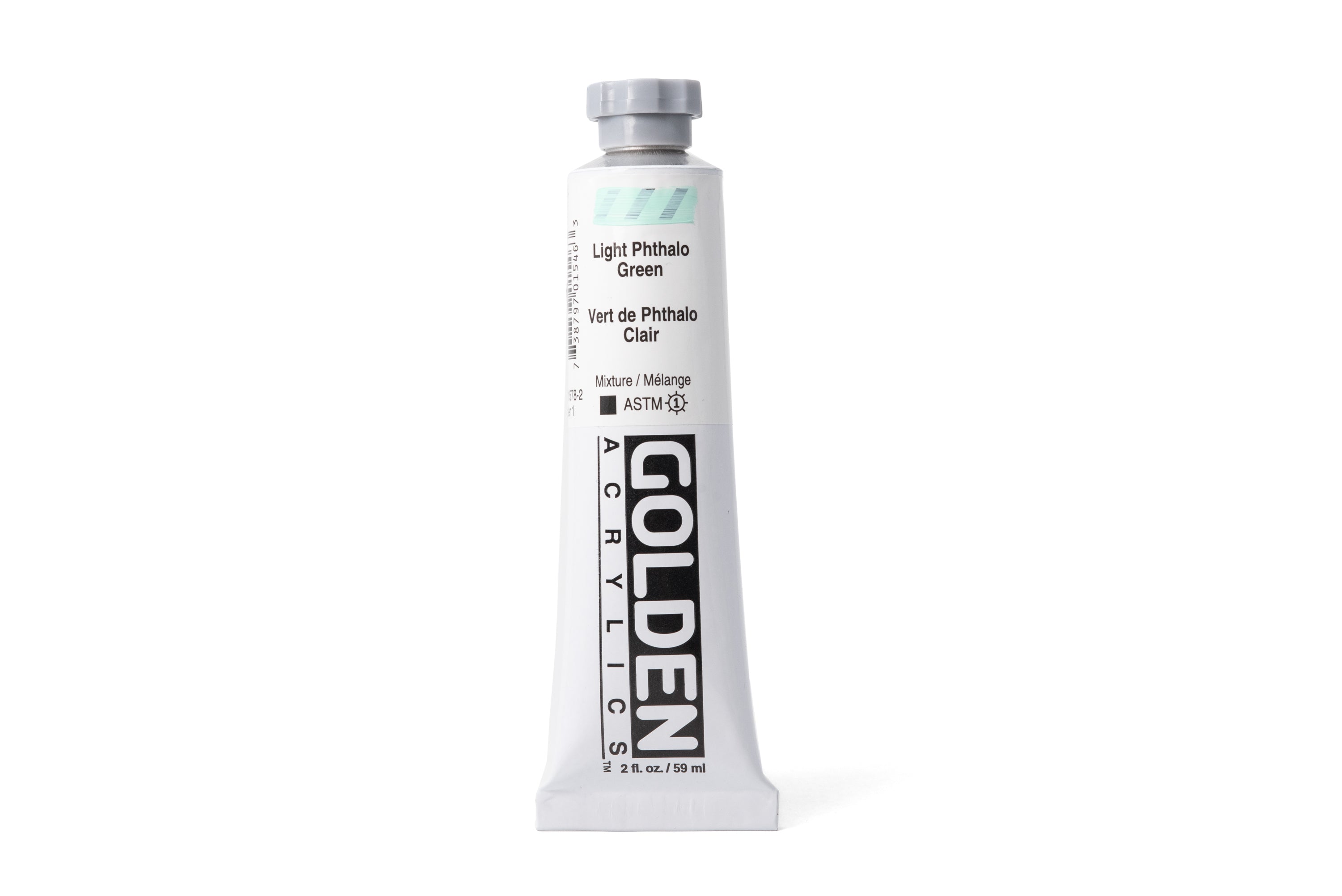 Golden Heavy Body Acrylics, Light Phthalo Green, 2 oz. Tube