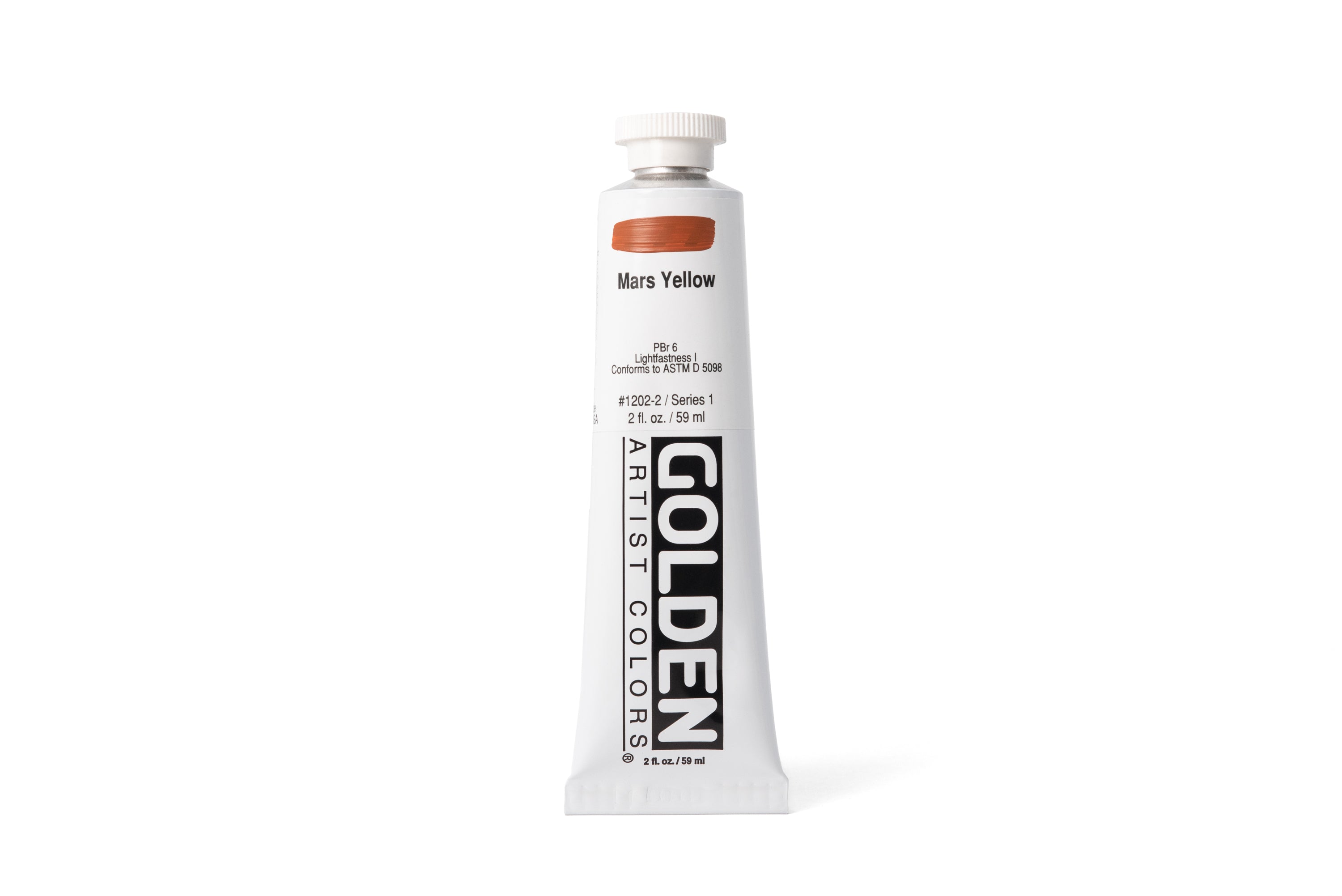 Golden Heavy Body Acrylics, Mars Yellow, 2 oz. Tube