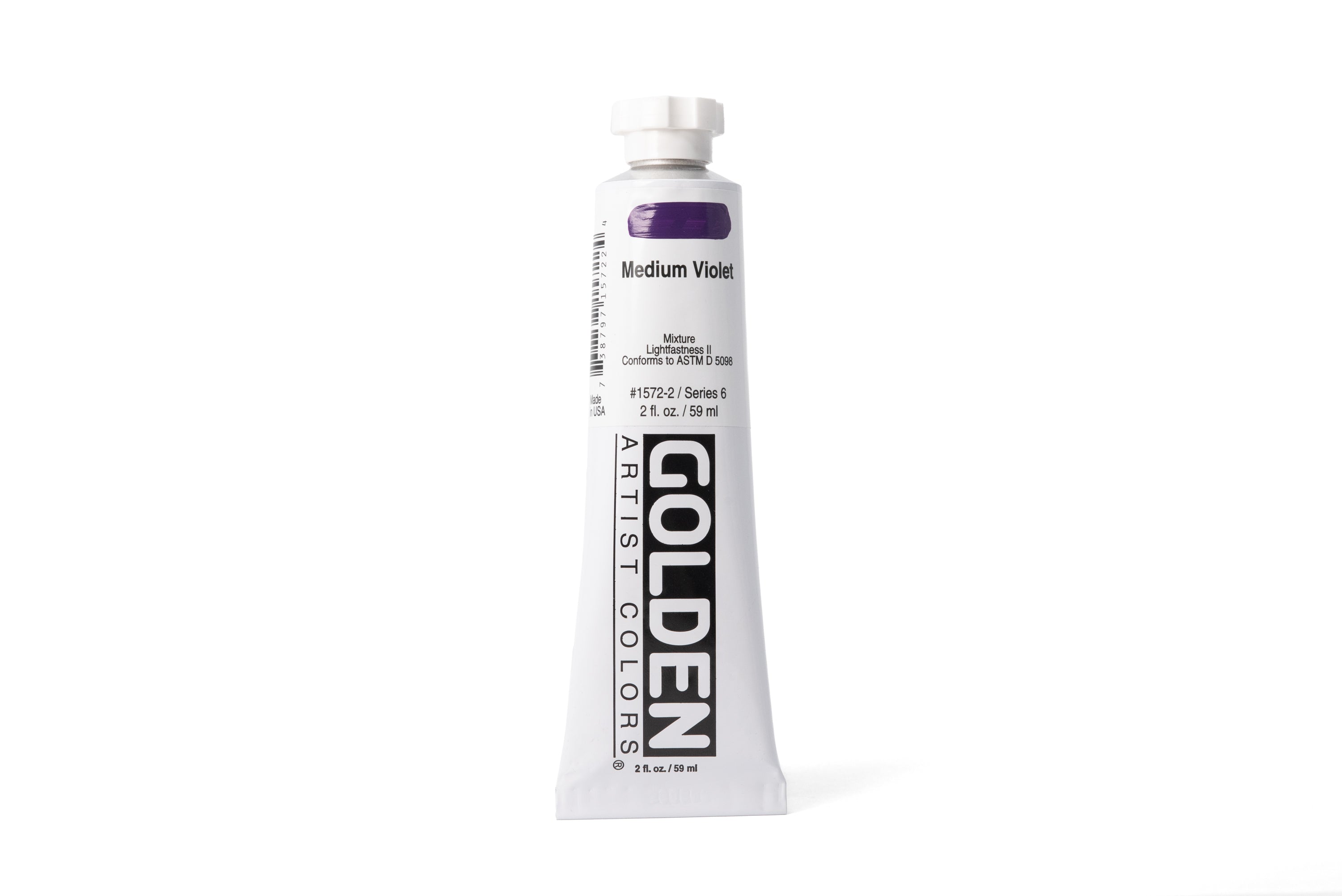 Golden Heavy Body Acrylics, Medium Violet, 2 oz. Tube