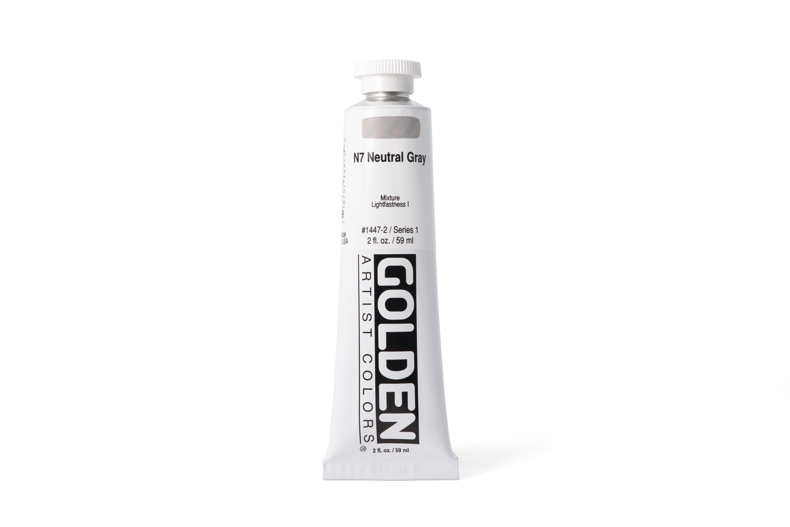 Golden Heavy Body Acrylics, Neutral Gray N7, 2 oz. Tube