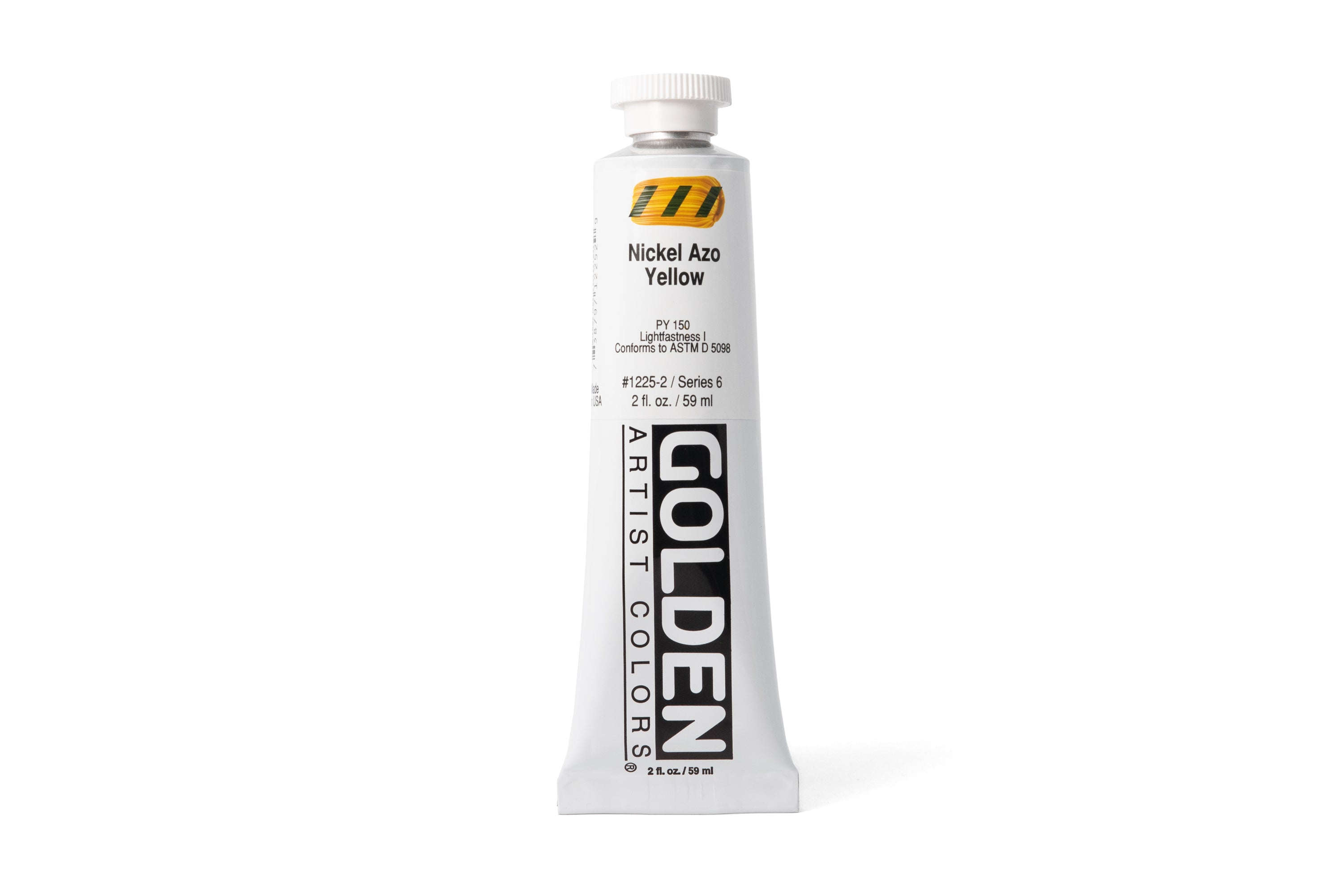 Golden Heavy Body Acrylics, Nickel Azo Yellow, 2 oz. Tube