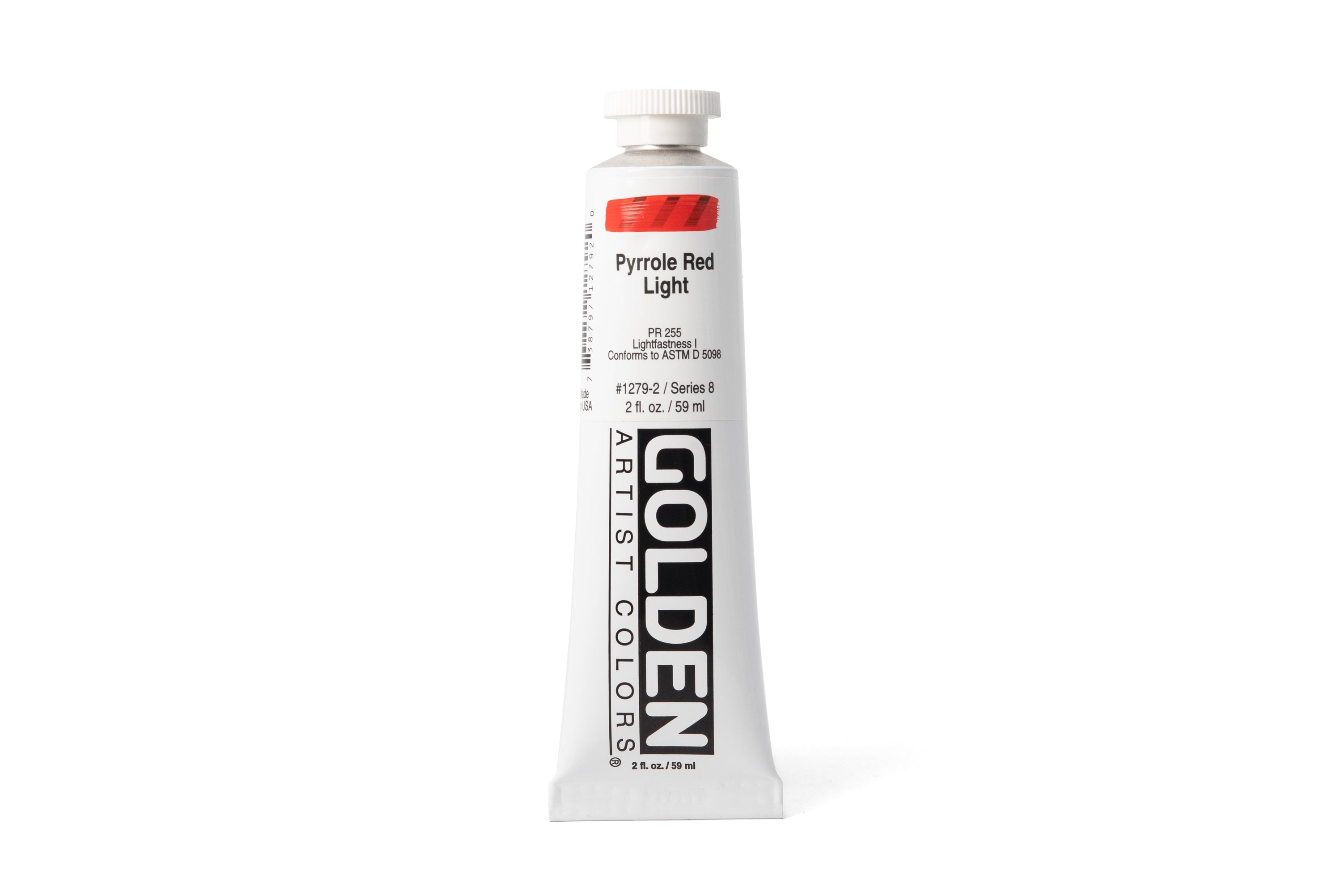 Golden Heavy Body Acrylics, Pyrrole Red Light, 2 oz. Tube
