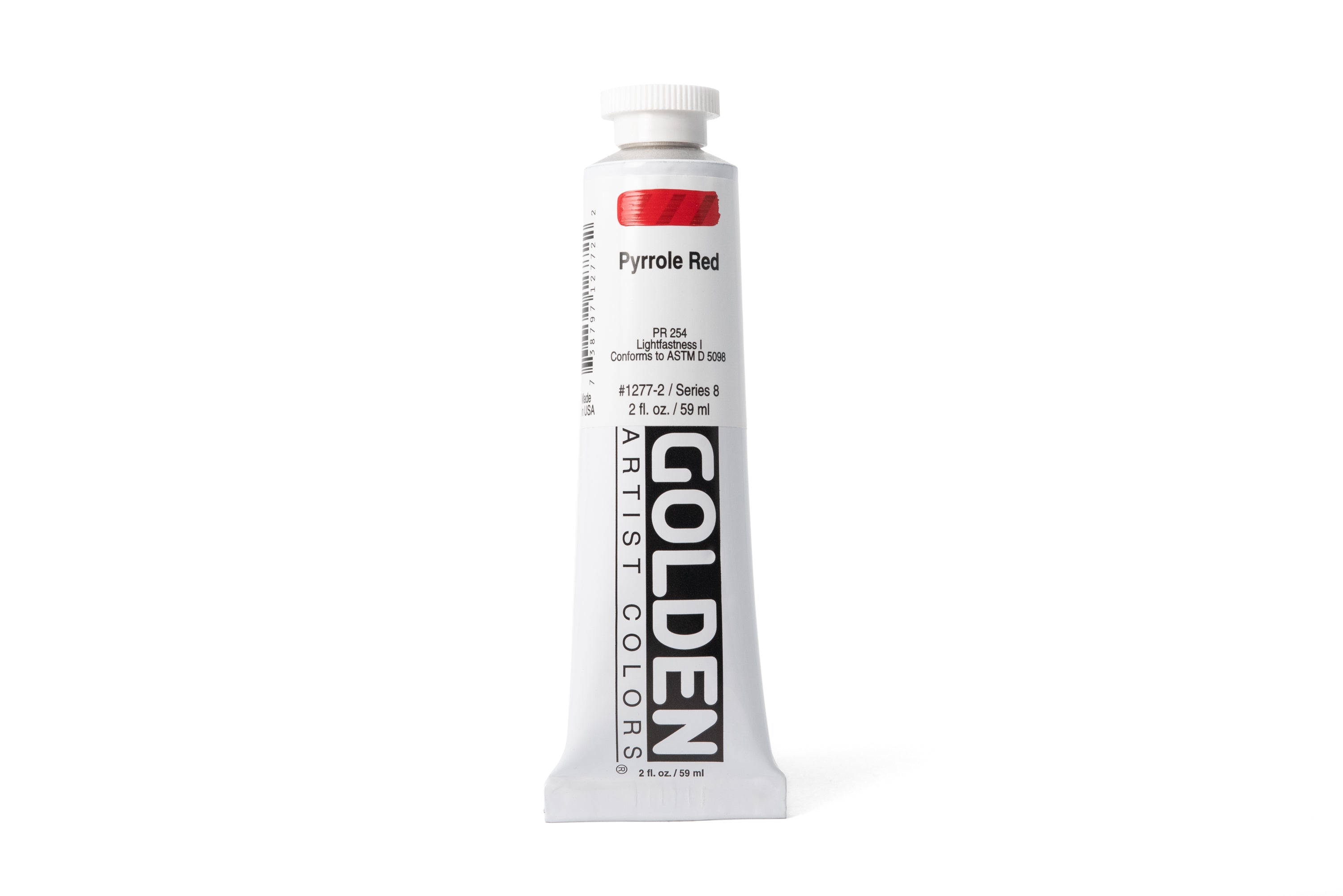 Golden Heavy Body Acrylics, Pyrrole Red, 2 oz. Tube