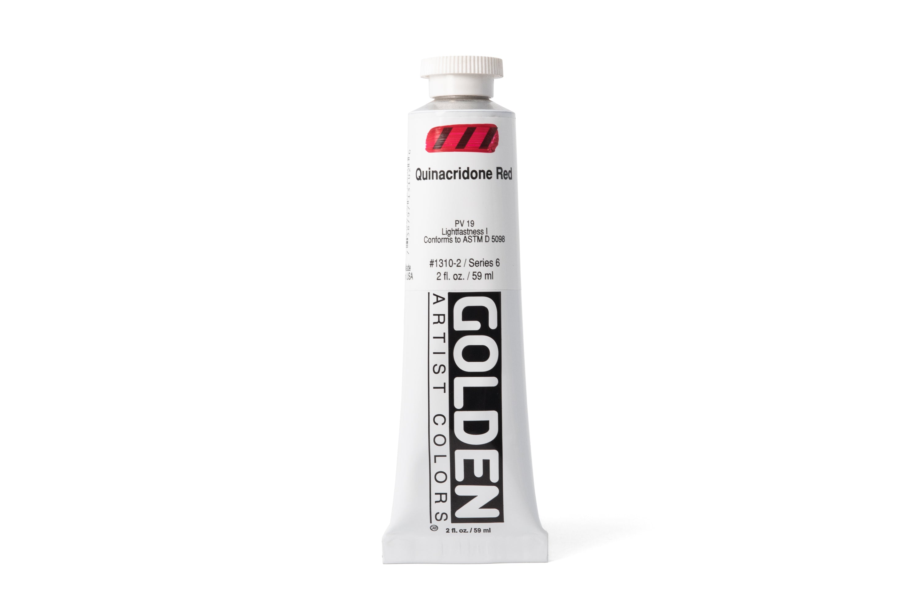 Golden Heavy Body Acrylics, Quinacridone Red, 2 oz. Tube
