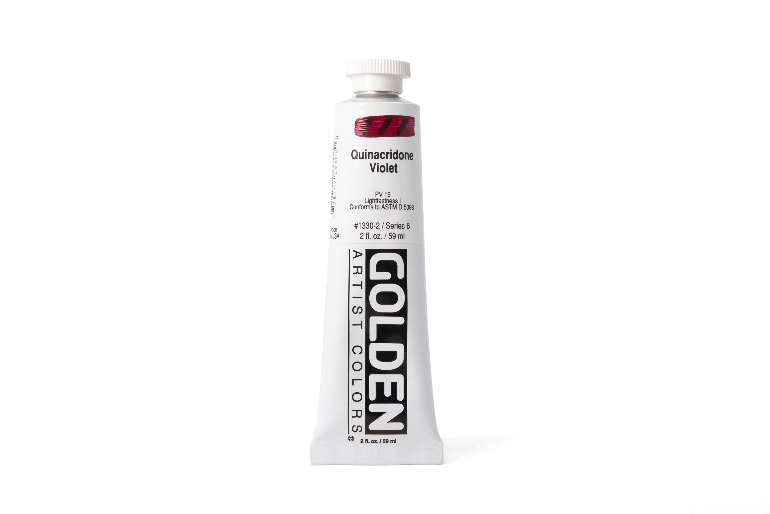 Golden Heavy Body Acrylics, Quinacridone Violet, 2 oz. Tube