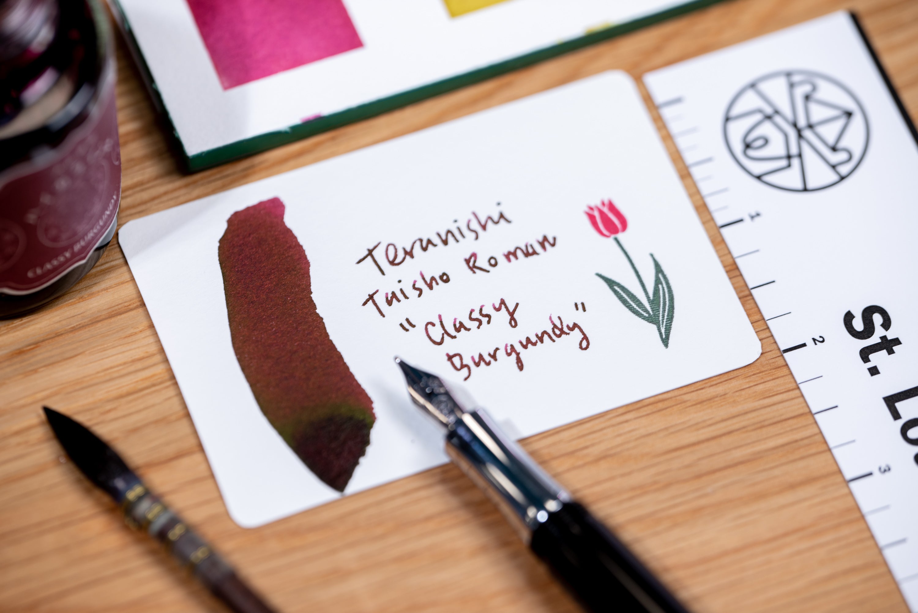 Teranishi - Taisho Roman Fountain Pen Ink, Classy Burgundy - St. Louis Art Supply