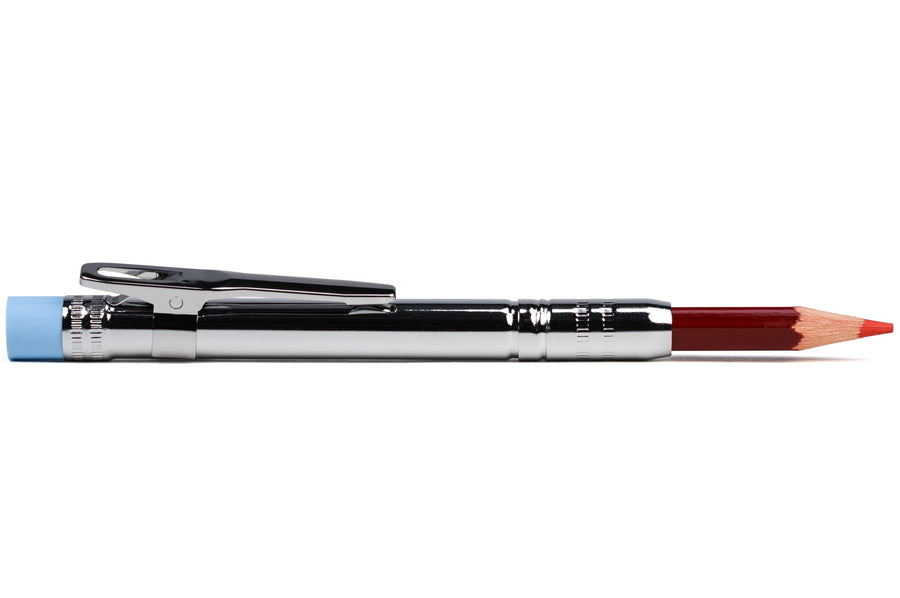 Pencil Extender, Chrome with Red Pencil