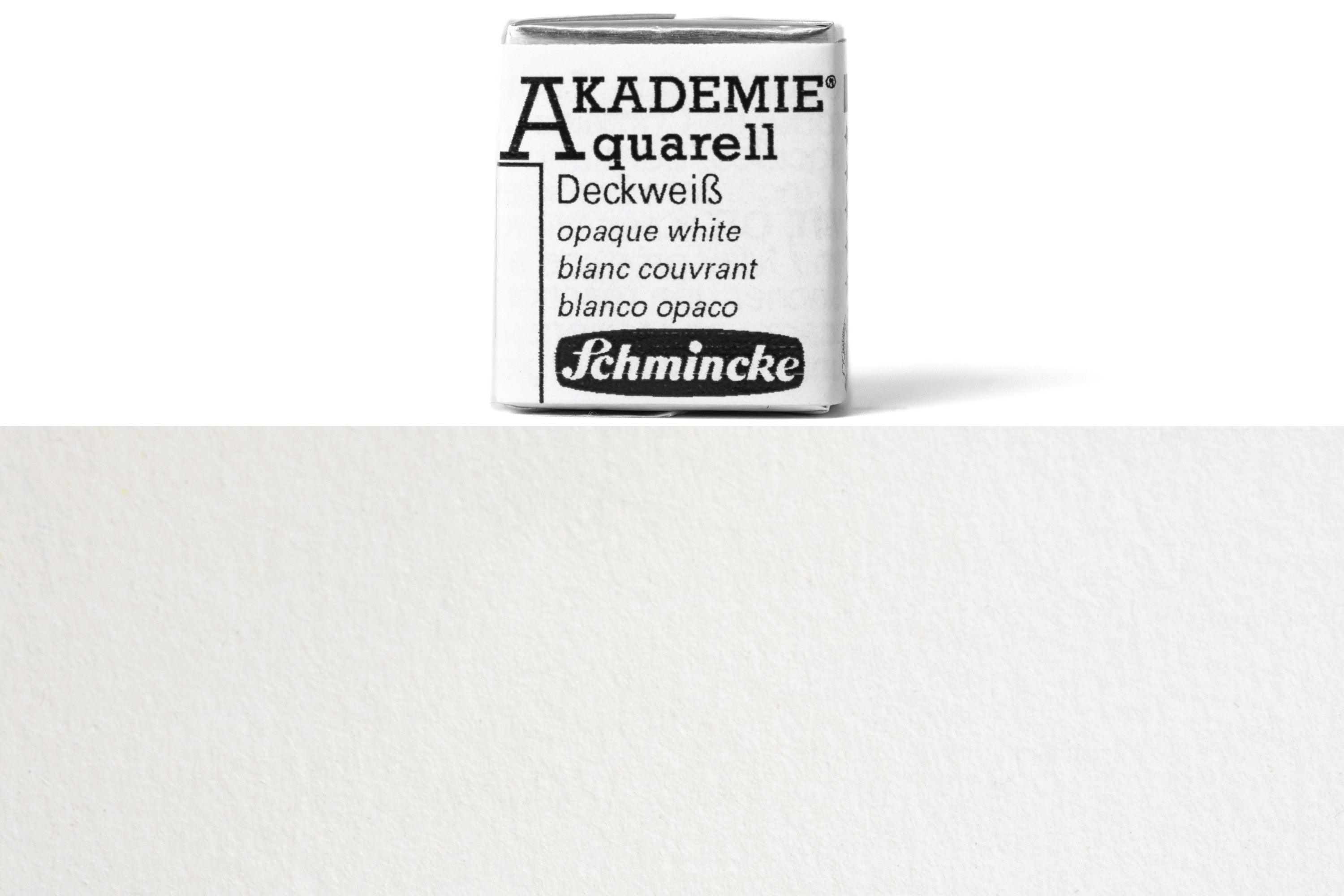 Schmincke - Akademie Watercolor Half Pan, #111 Opaque White - St. Louis Art Supply