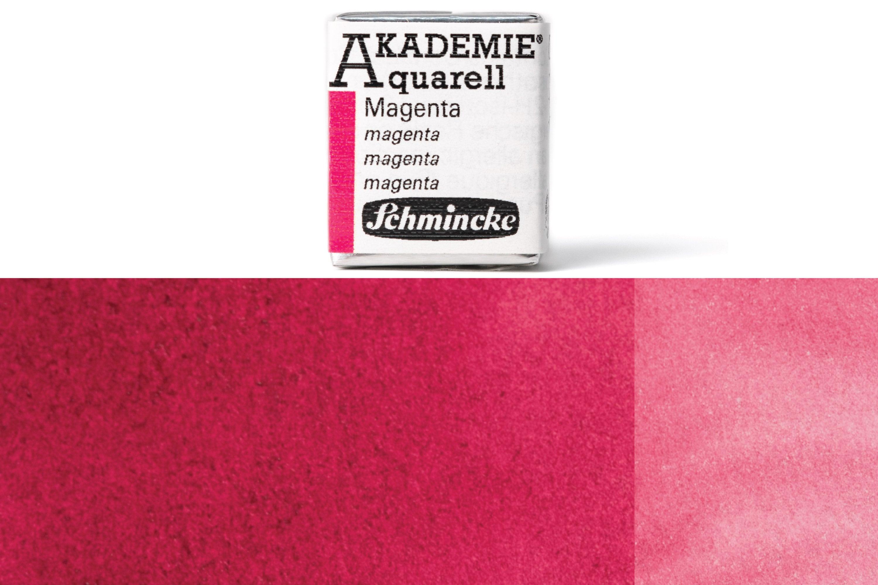 Schmincke - Akademie Watercolor Half Pan, #336 Magenta - St. Louis Art Supply