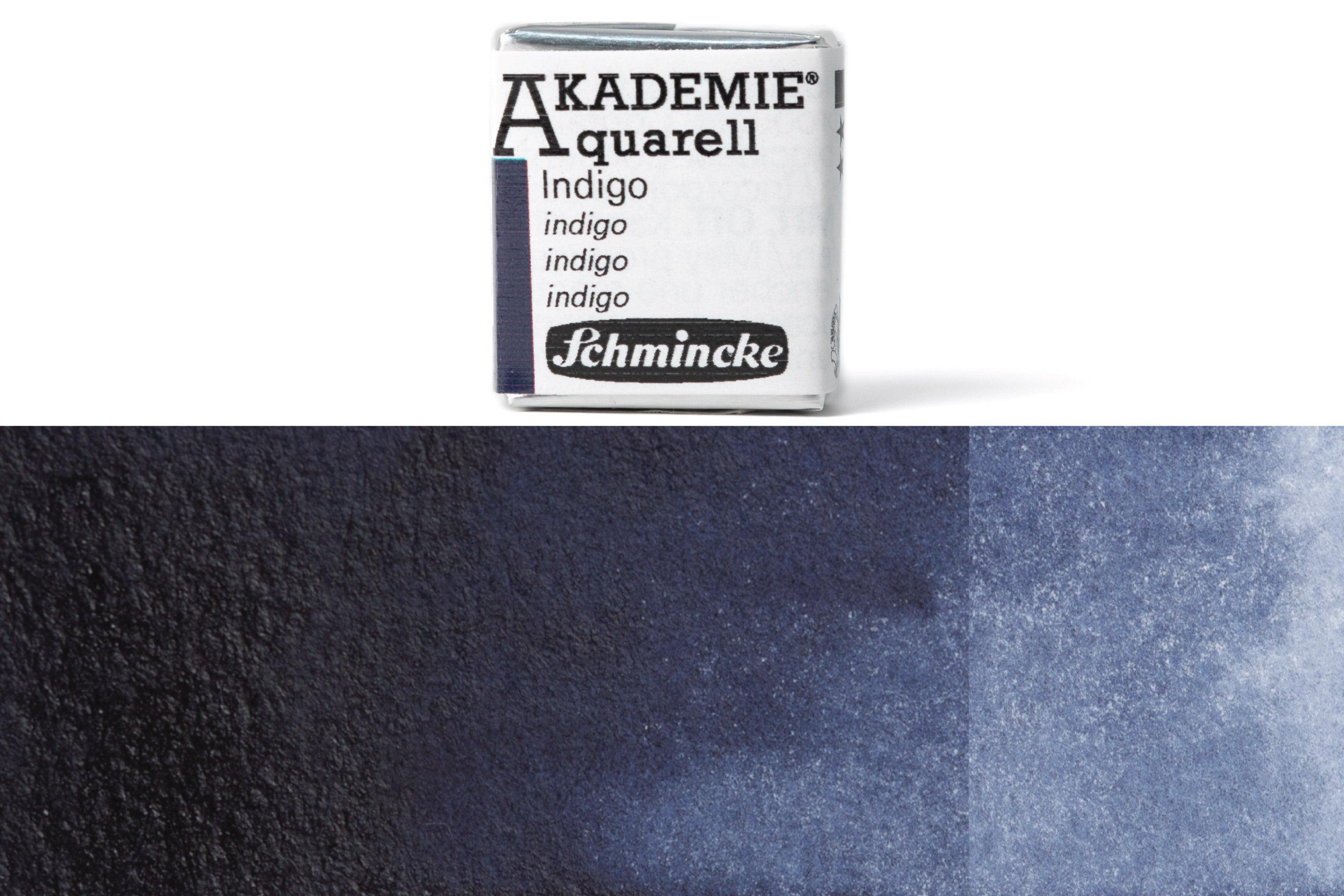 Schmincke - Akademie Watercolor Half Pan, #442 Indigo - St. Louis Art Supply