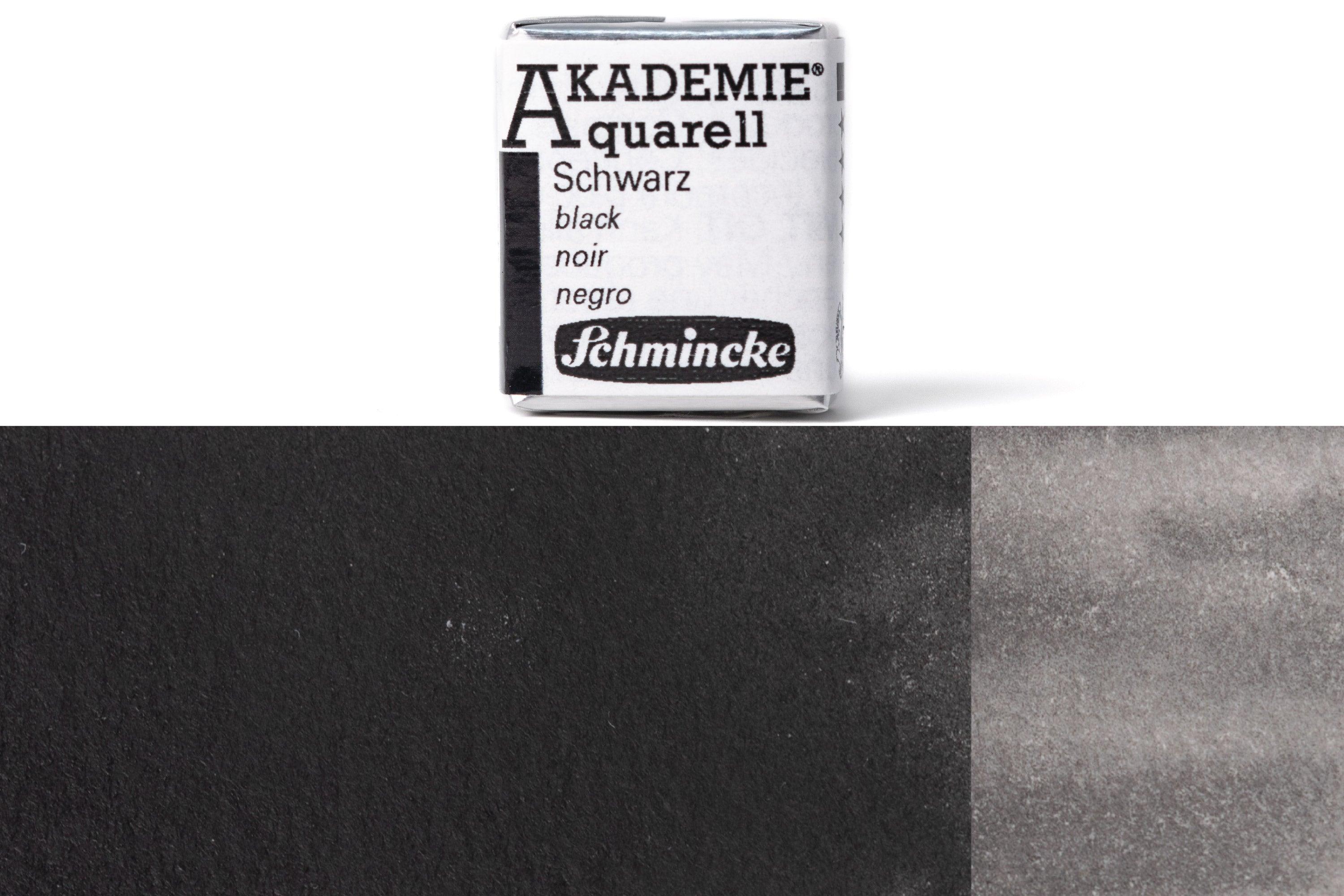 Schmincke - Akademie Watercolor Half Pan, #782 Black - St. Louis Art Supply