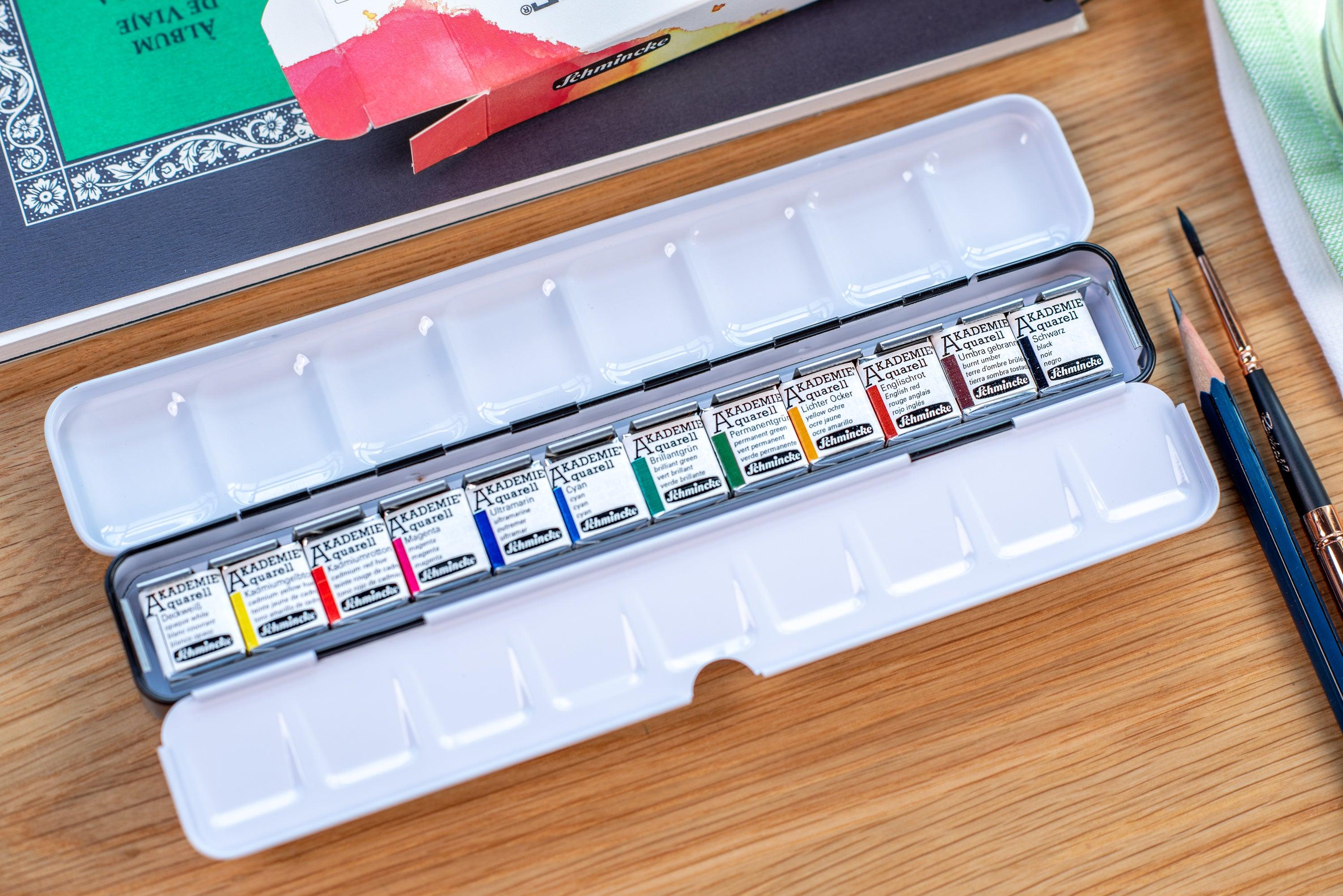 Schmincke - Akademie Watercolors, Slim Set of 12 - St. Louis Art Supply