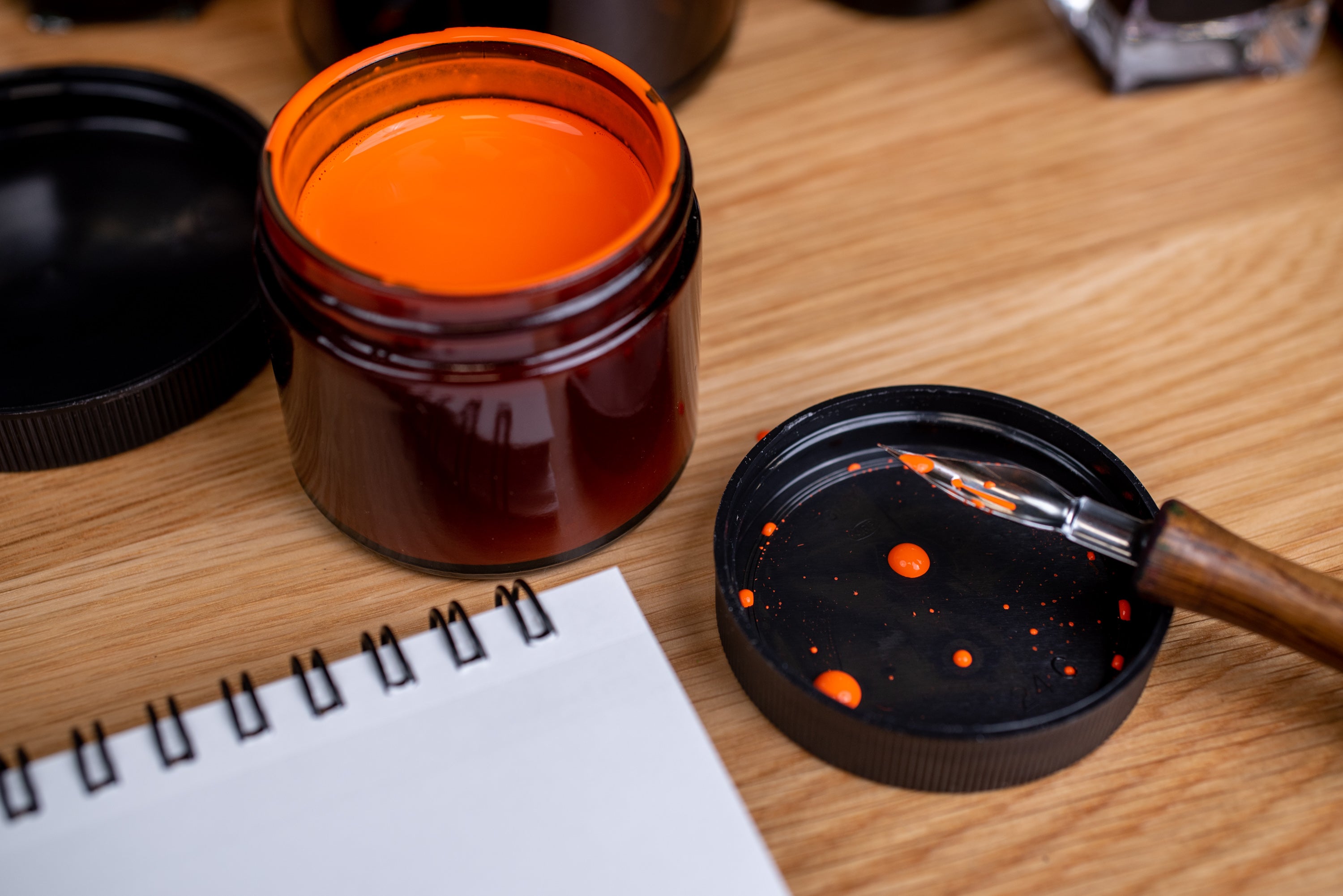 Wide-Mouth Amber Glass Jars
