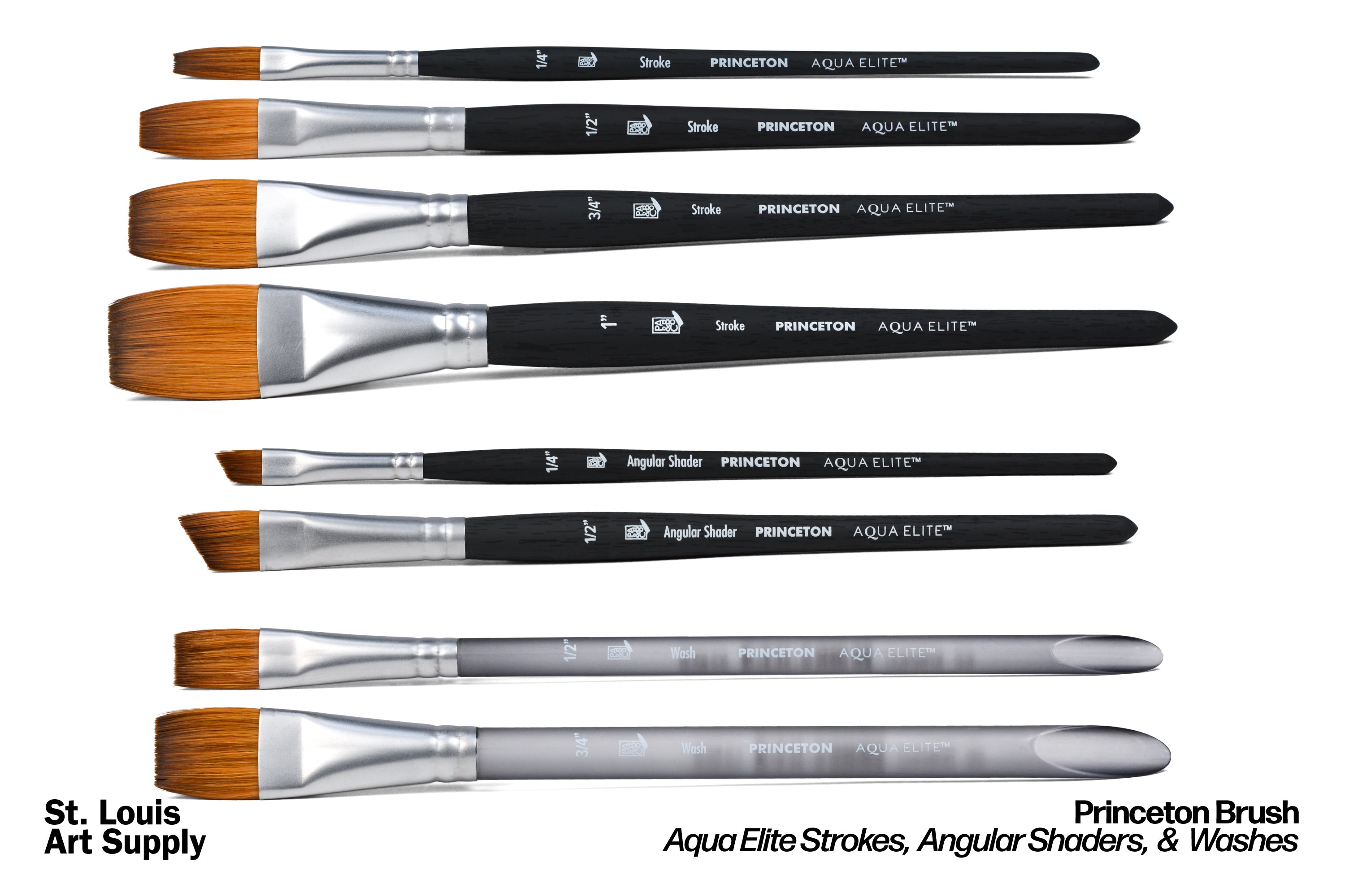 Aqua Elite Synthetic Sable Brushes