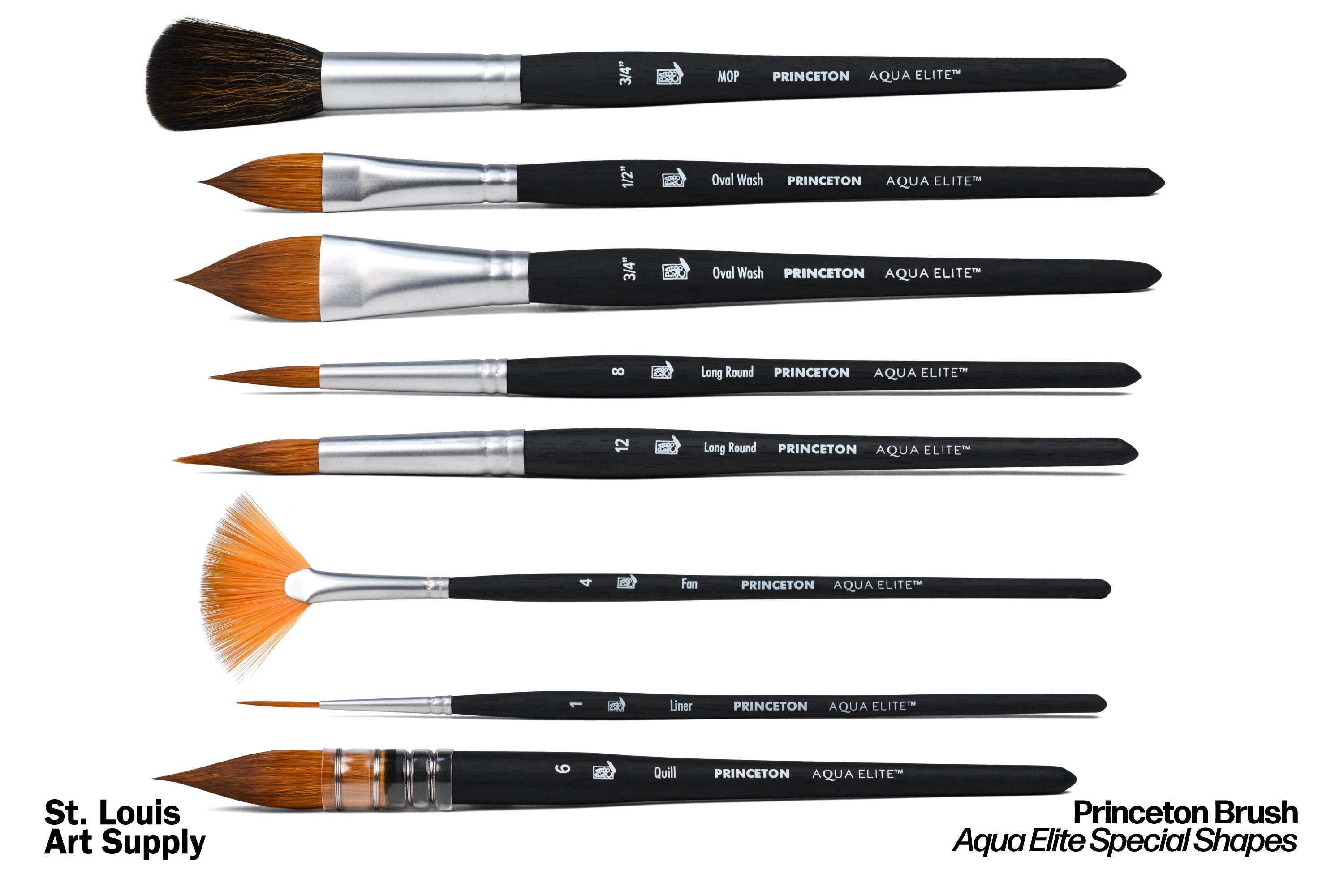 Aqua Elite Synthetic Sable Brushes