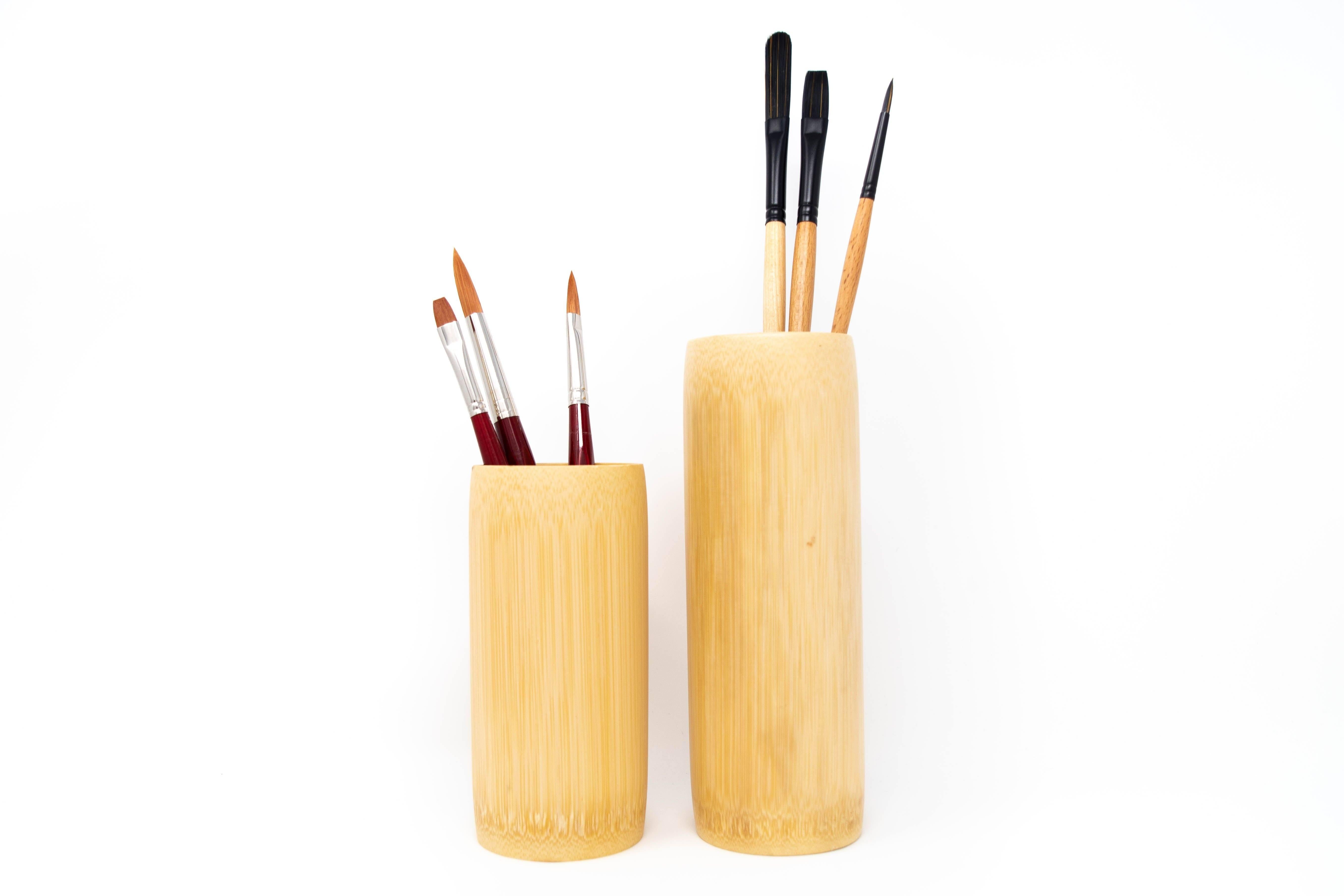 Bamboo brush vasesYasutomo