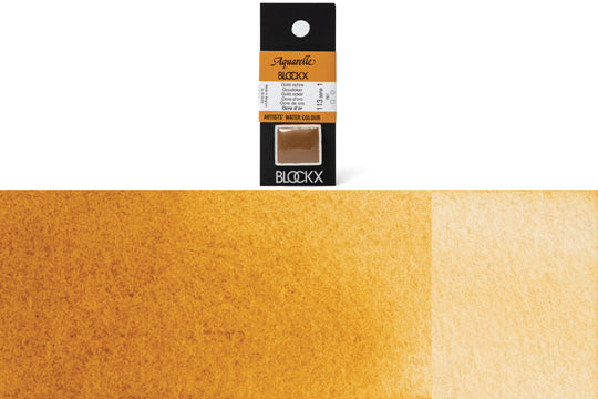 Blockx - Blockx Watercolor Half Pan, #113 Gold Ochre - St. Louis Art Supply