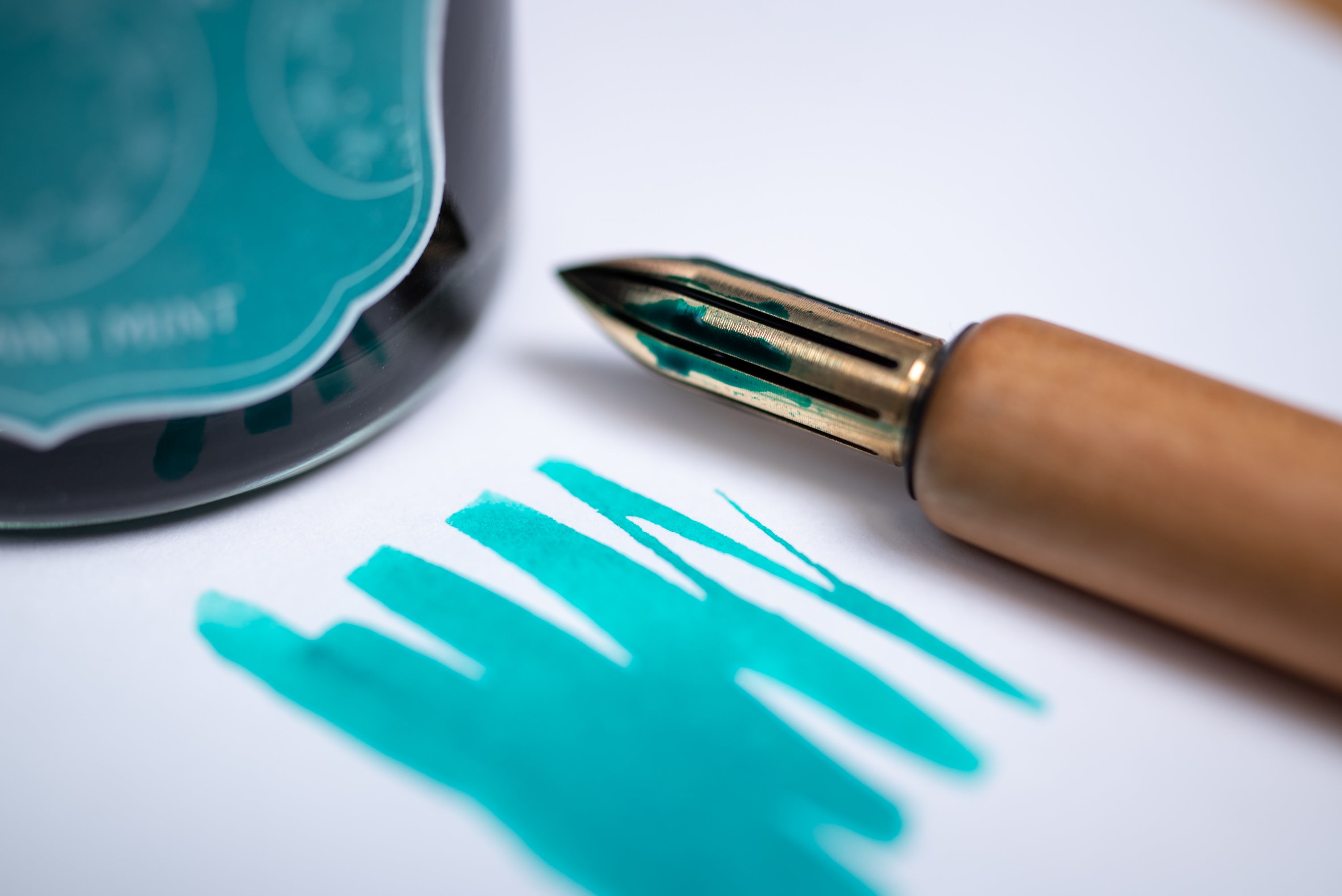 Taisho Roman Fountain Pen Ink, Brilliant Mint