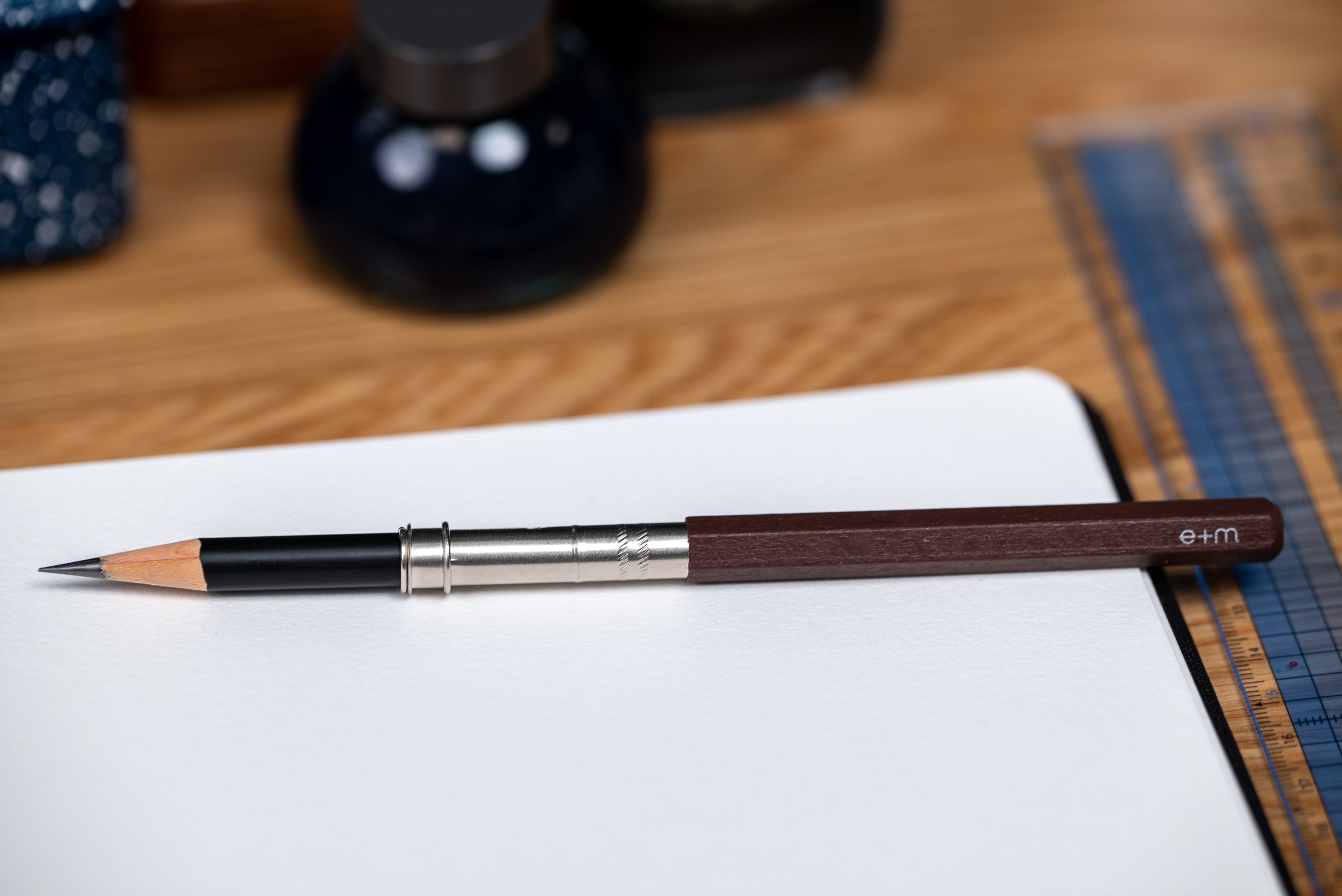 Peanpole Wooden Pencil Extender, Deep Brown