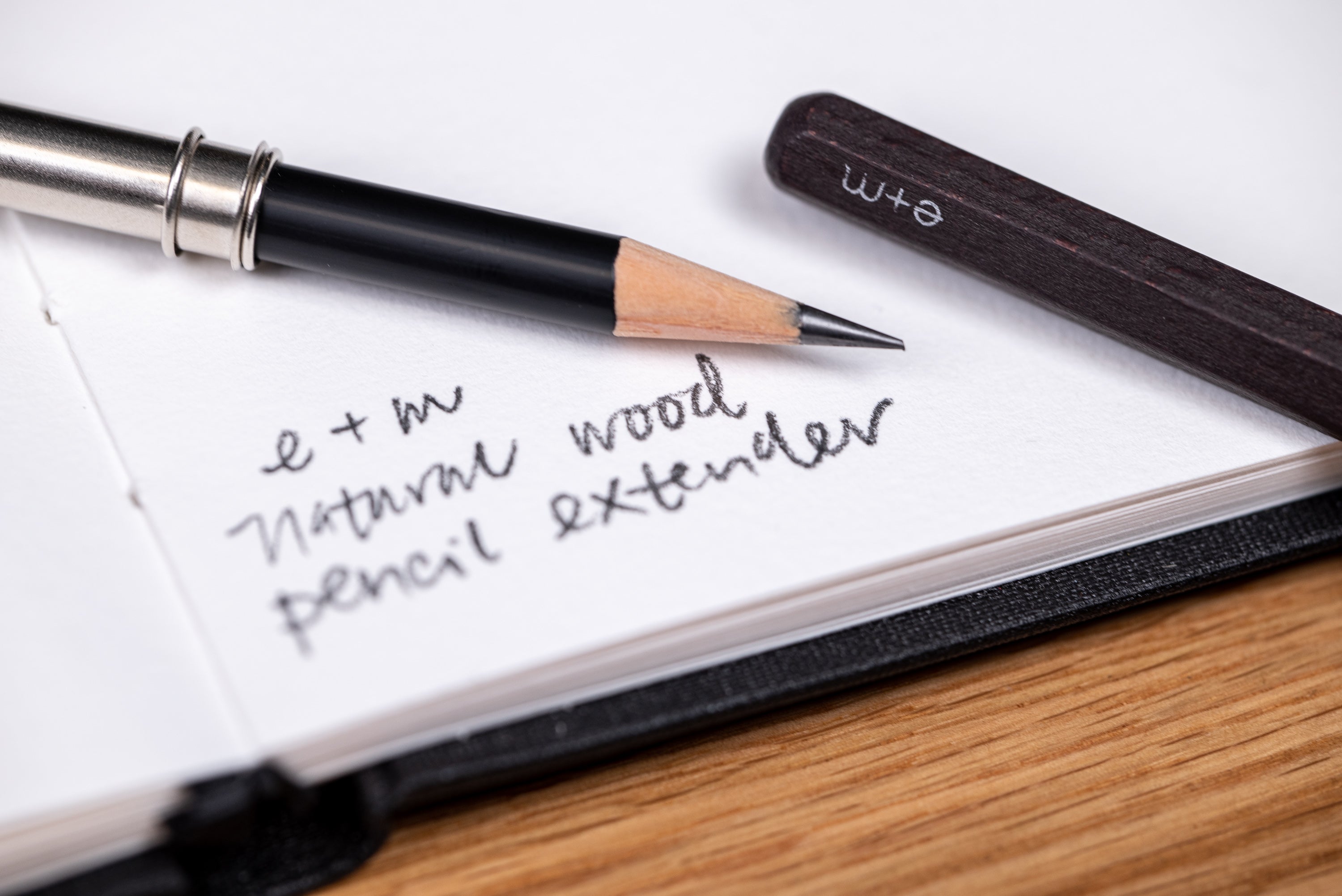 Peanpole Wooden Pencil Extender, Black